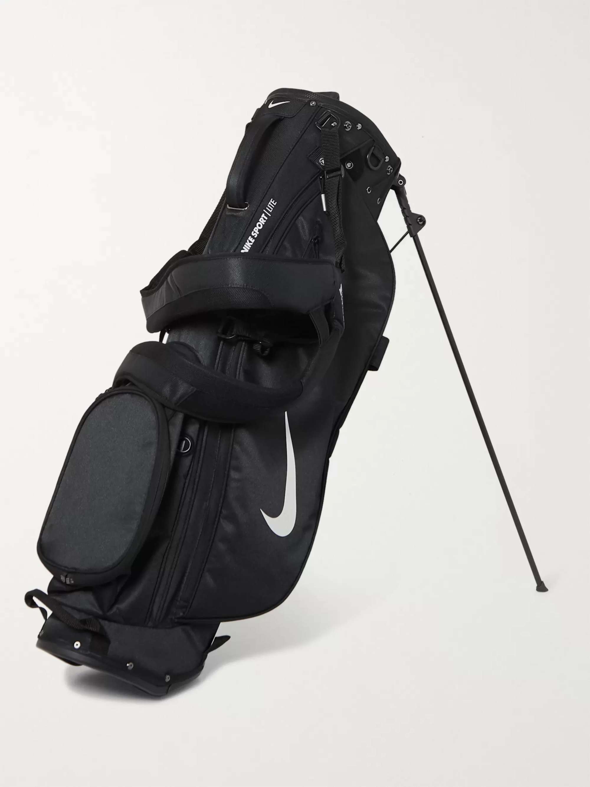Black Sport Lite Logo-Print Textured-Shell Golf Bag | NIKE | MR PORTER