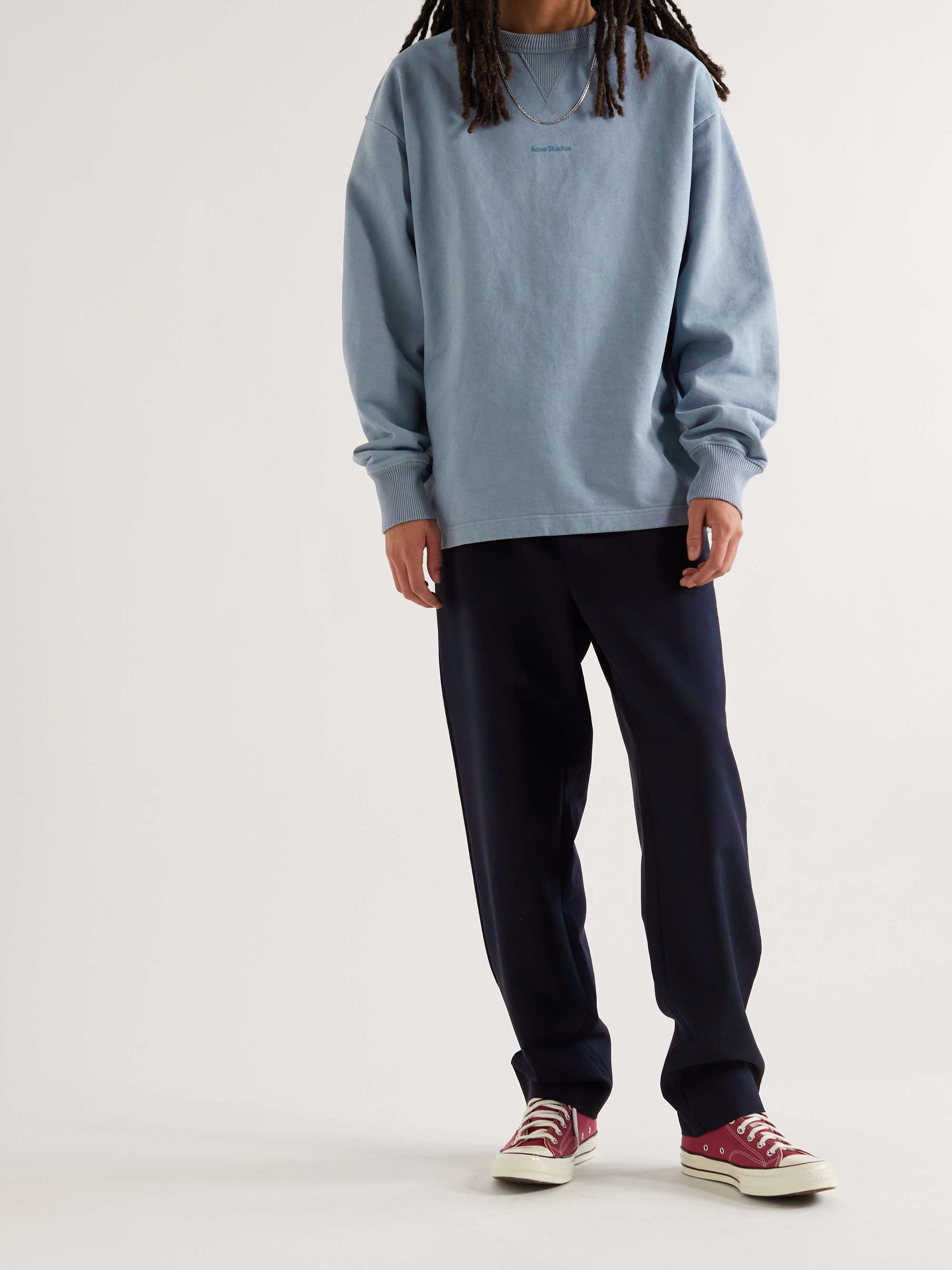 ACNE STUDIOS Logo-Print Cotton-Jersey Sweatshirt for Men | MR PORTER