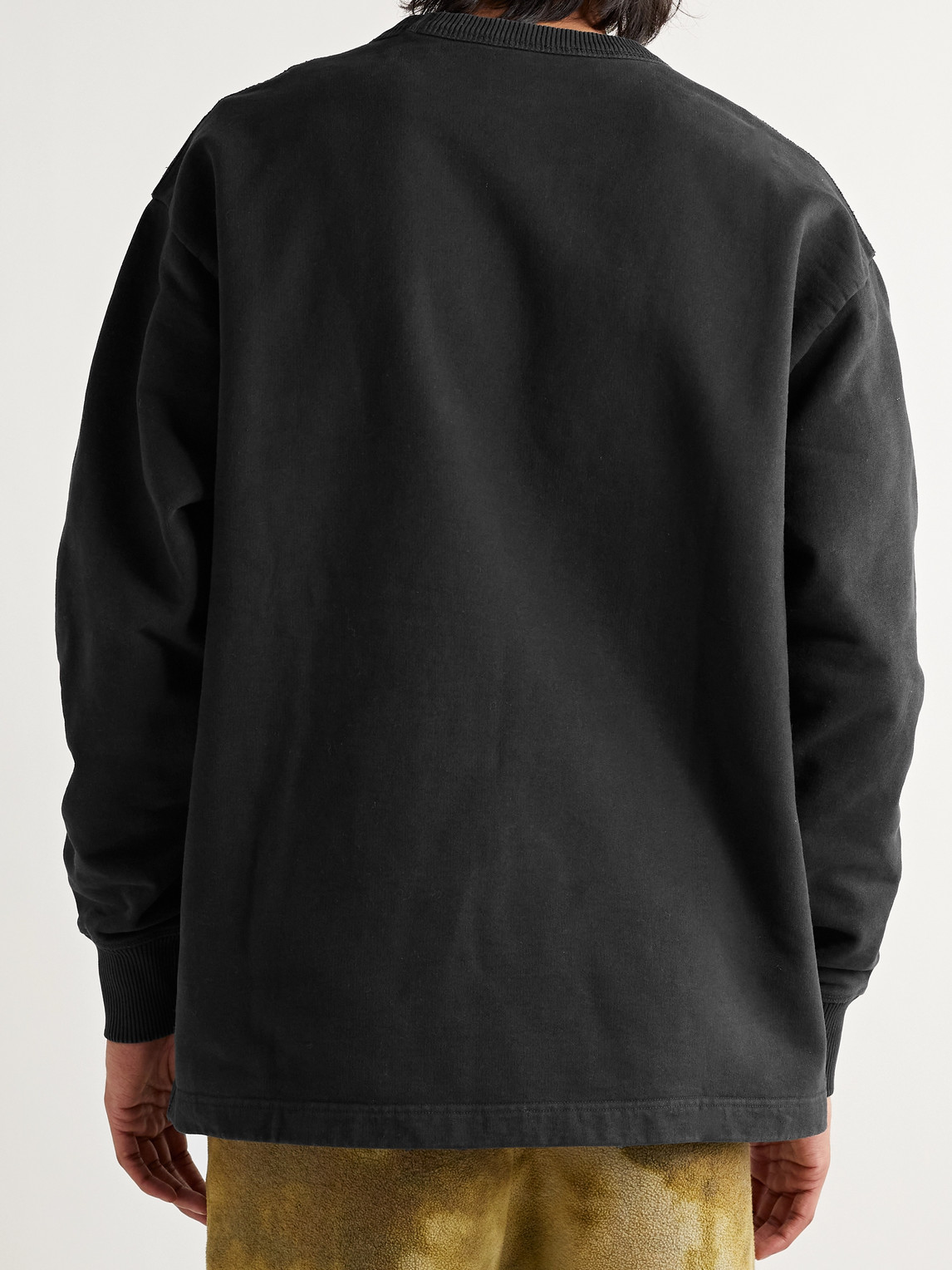 Shop Acne Studios Logo-print Cotton-jersey Sweatshirt In Black