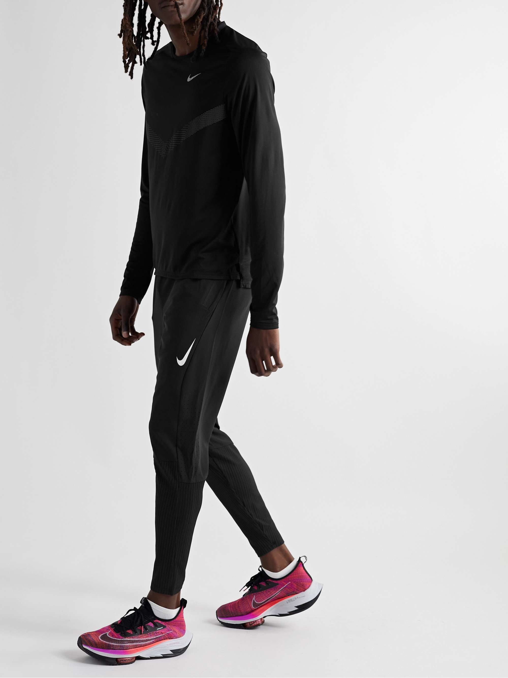 Black AeroSwift Slim-Fit Tapered Dri-FIT ADV Track Pants | NIKE RUNNING |  MR PORTER