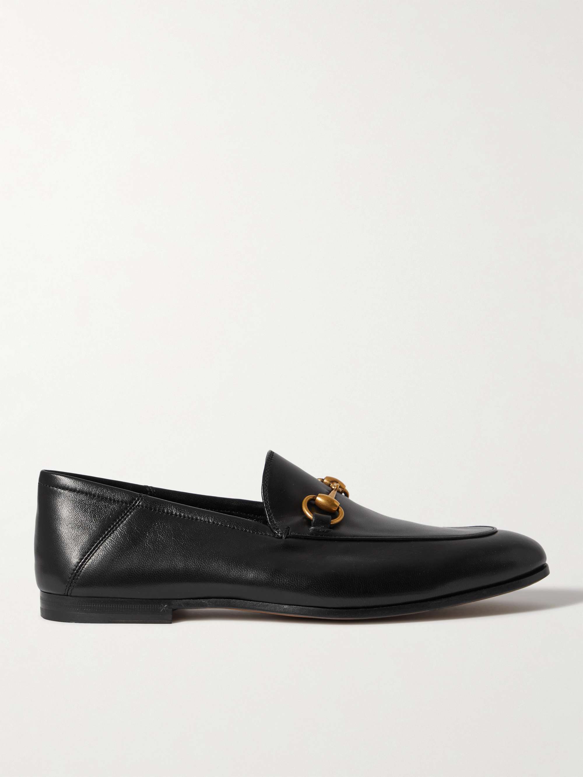 GUCCI Brixton Horsebit Collapsible-Heel Leather Loafers for Men | MR PORTER
