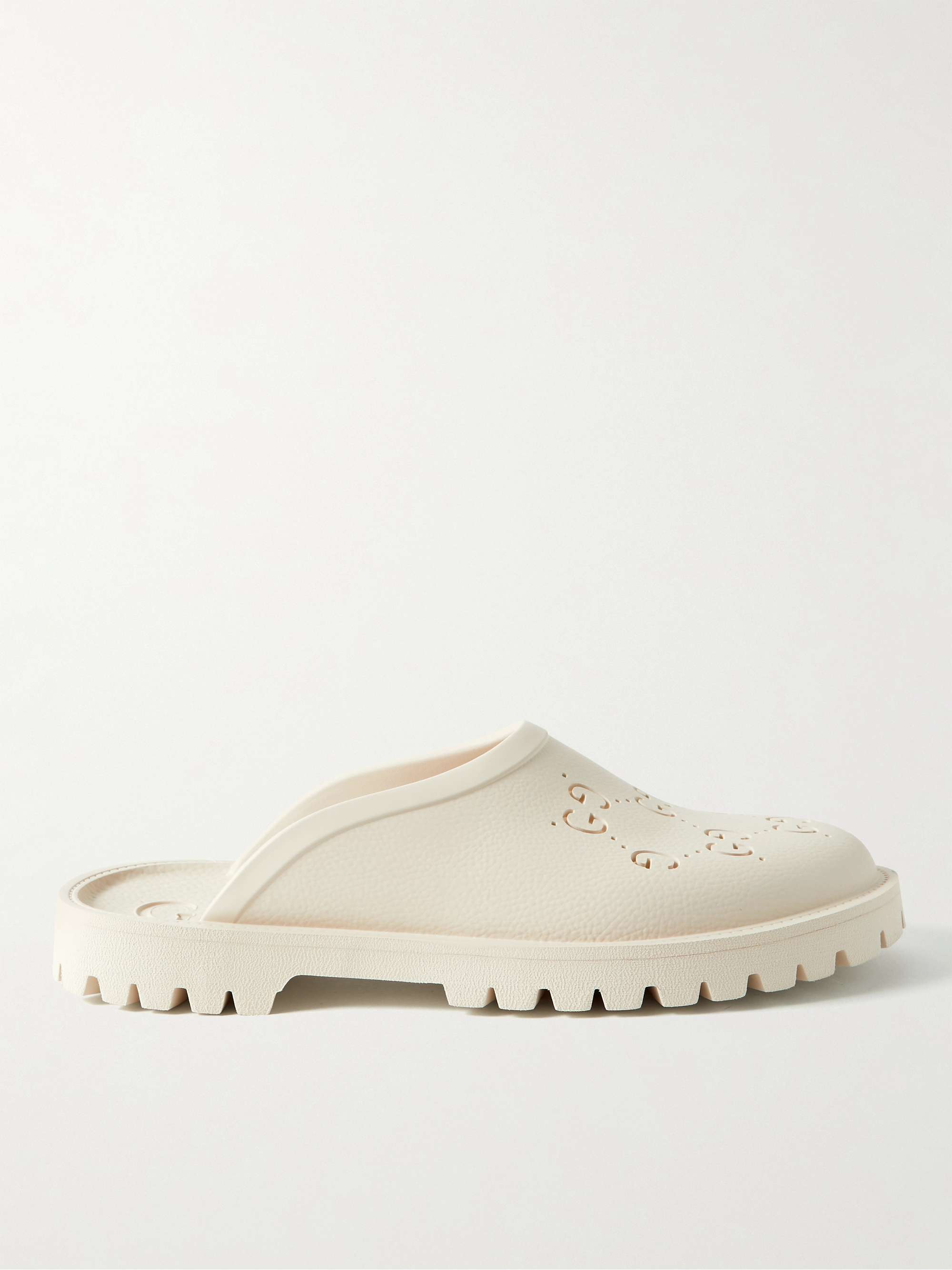 GUCCI Logo-Perforated Rubber Clogs for Men | MR PORTER