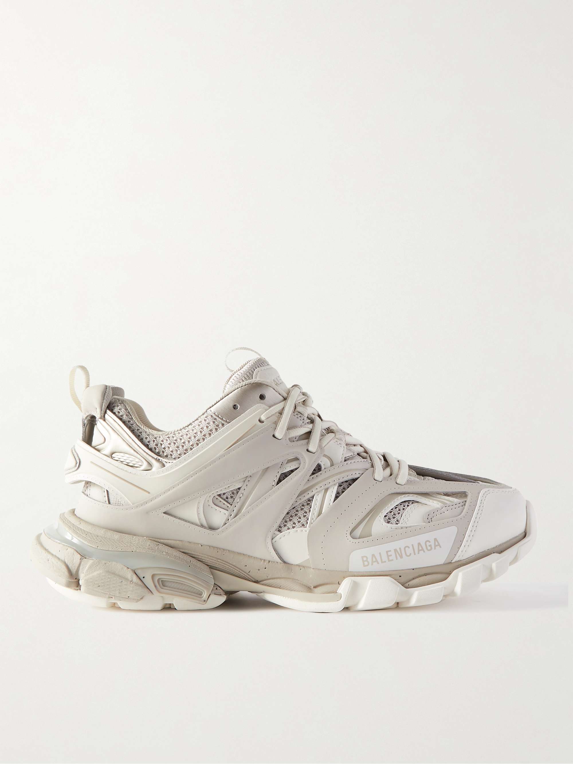 Off-white Track Nylon, Mesh and Rubber Sneakers | BALENCIAGA | MR PORTER