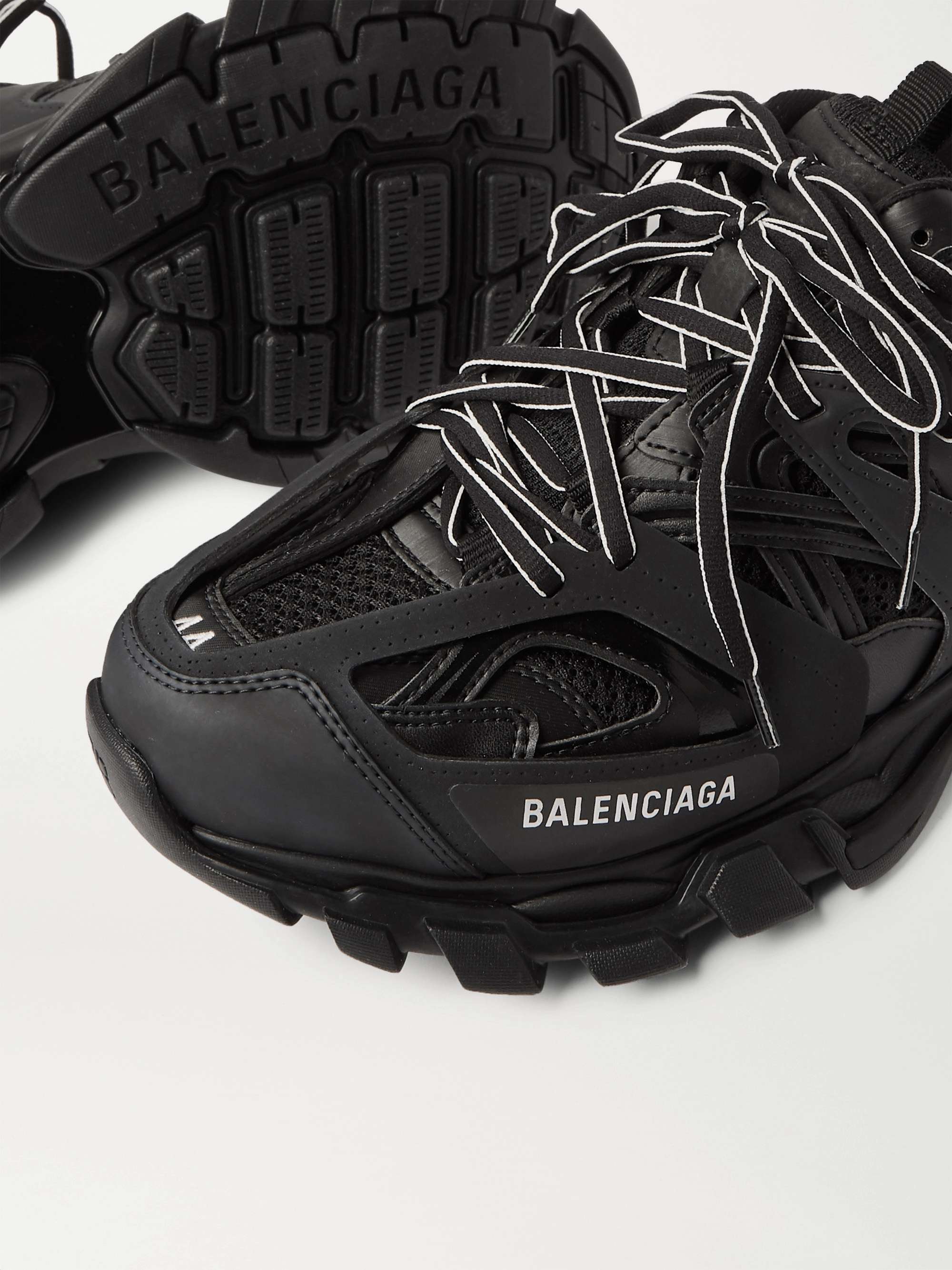 BALENCIAGA Track Nylon, Mesh and Rubber Sneakers for Men | MR PORTER