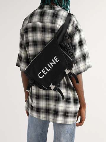 trekking phone pouch in nylon with celine print