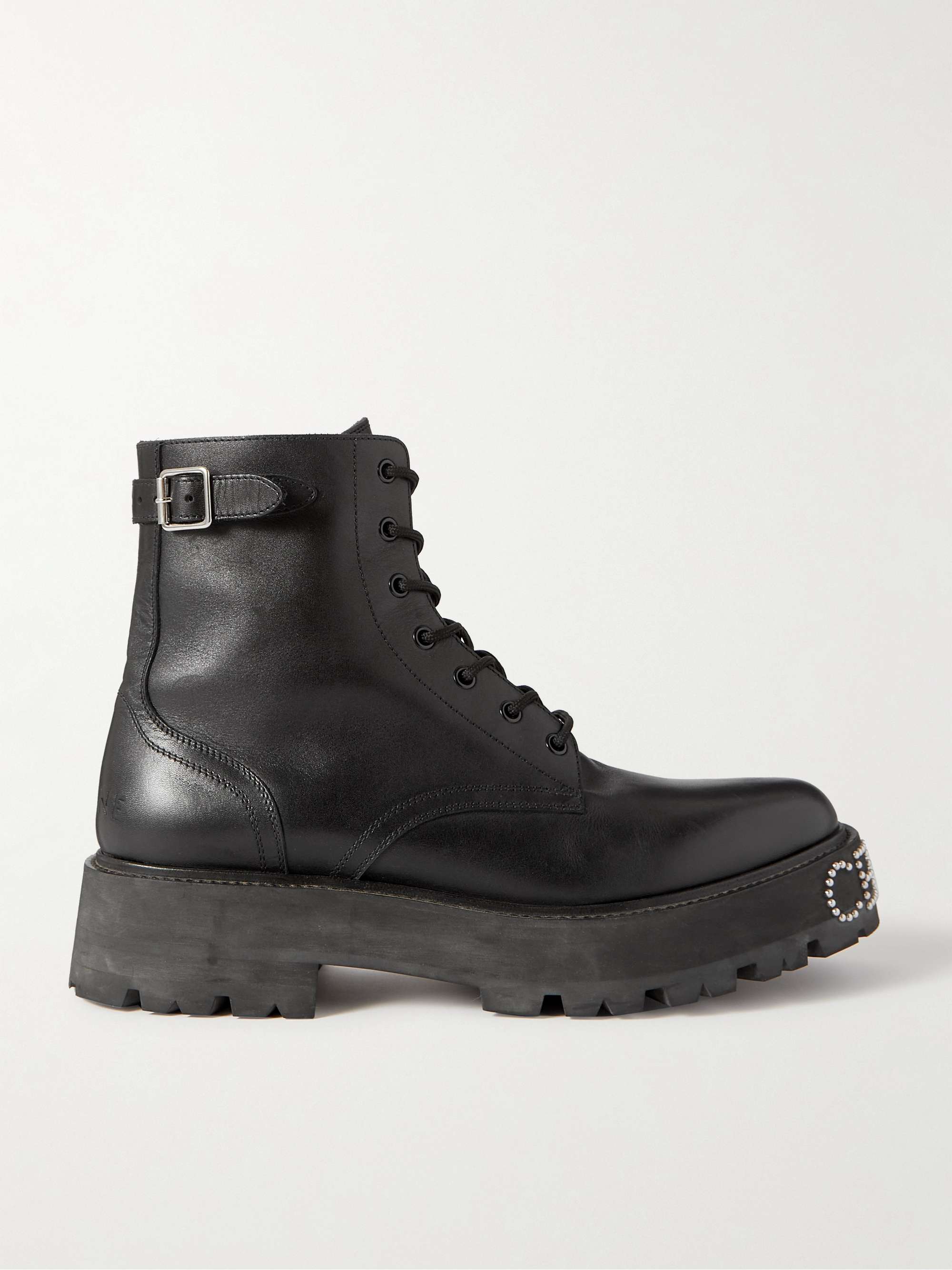 CELINE HOMME Ranger Studded Leather Boots for Men | MR PORTER