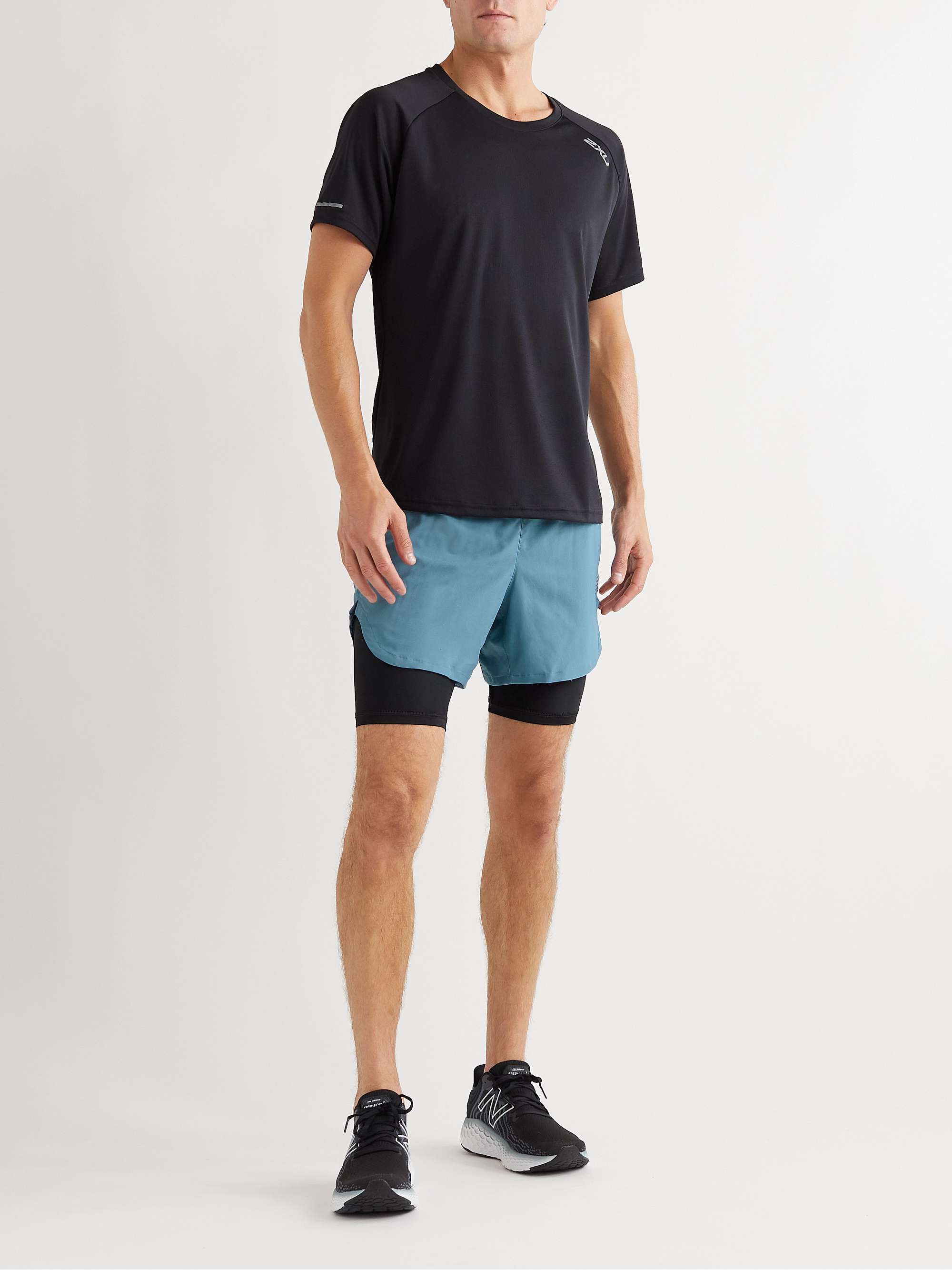 NEW BALANCE Q Speed Fuel Slim-Fit 2-in-1 NB DRY and Stretch-Jersey Shorts |  MR PORTER