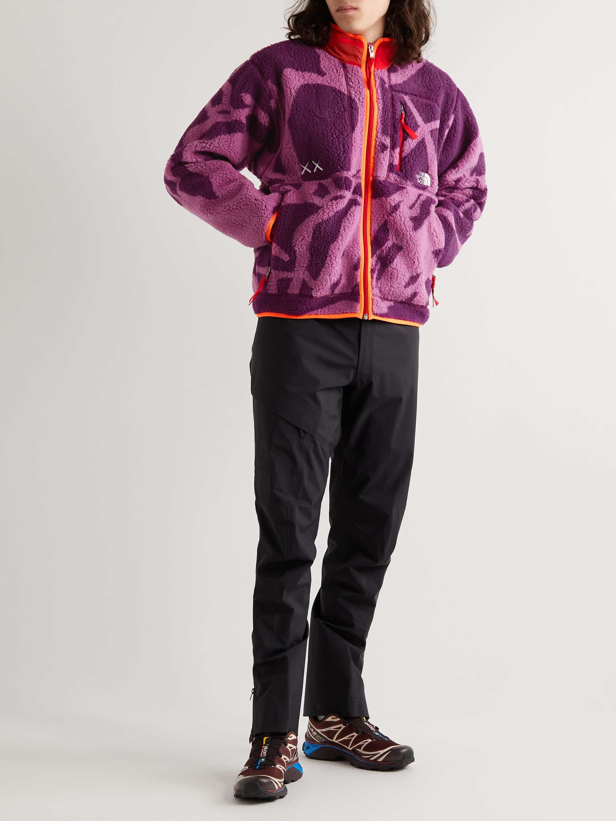 THE NORTH FACE + KAWS XX Freeride Shell-Trimmed Printed Fleece Jacket for  Men | MR PORTER