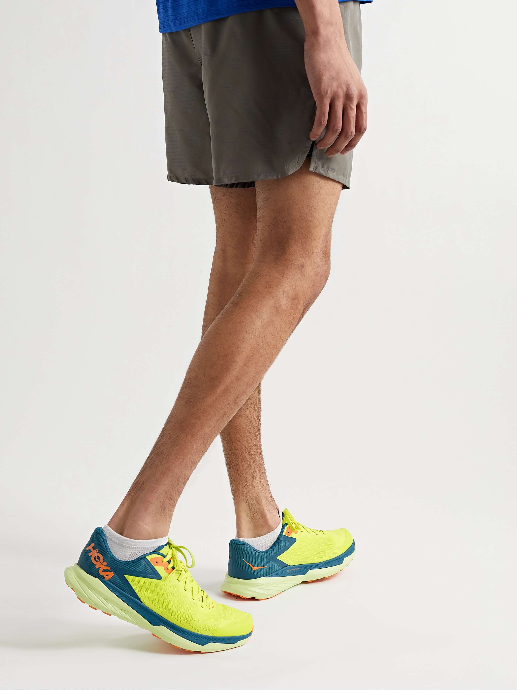 Chartreuse Zinal Rubber-Trimmed Mesh Running Sneakers | HOKA ONE ONE | MR  PORTER