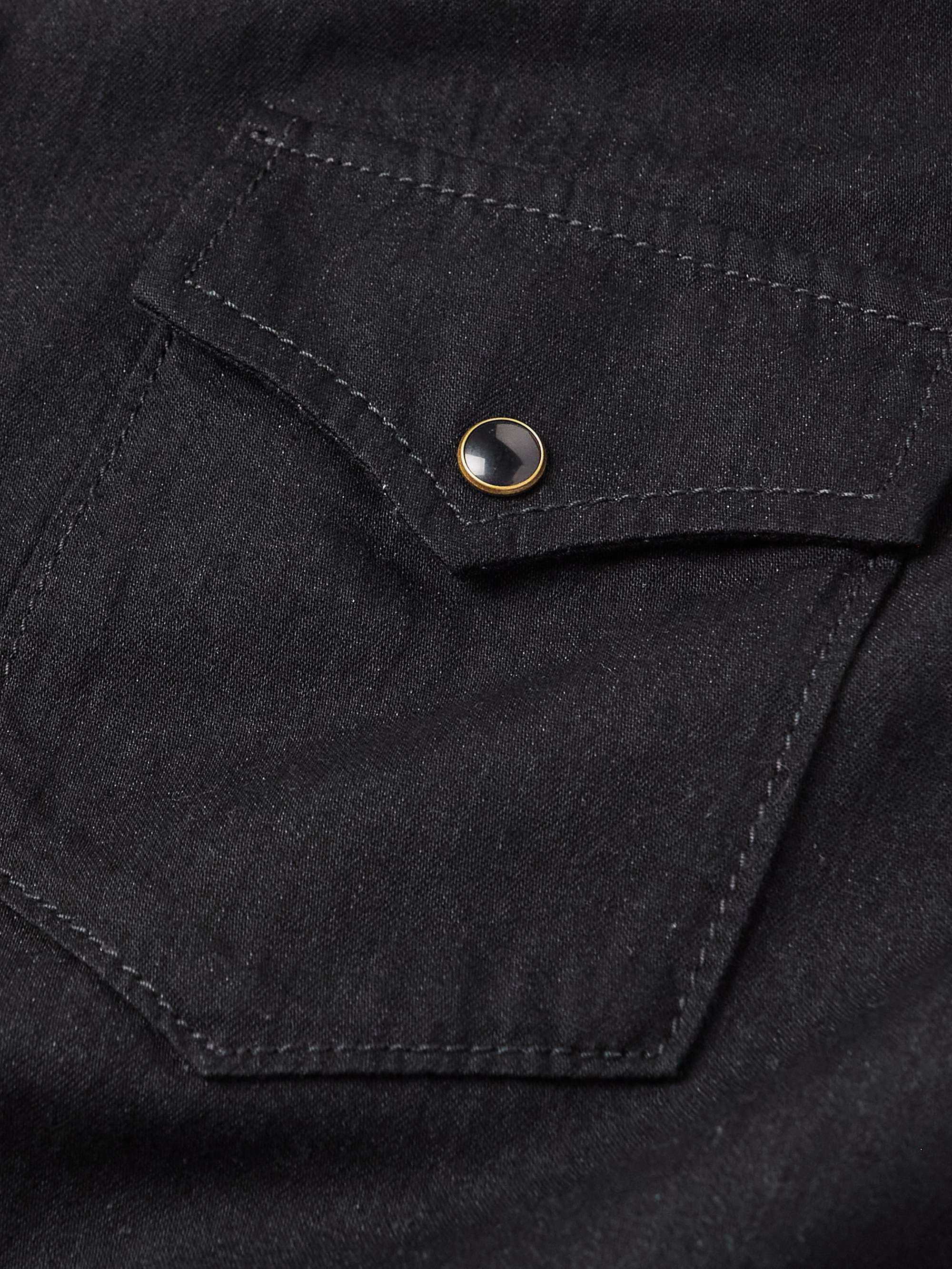 Black Slim-Fit Denim Western Shirt | SAINT LAURENT | MR PORTER