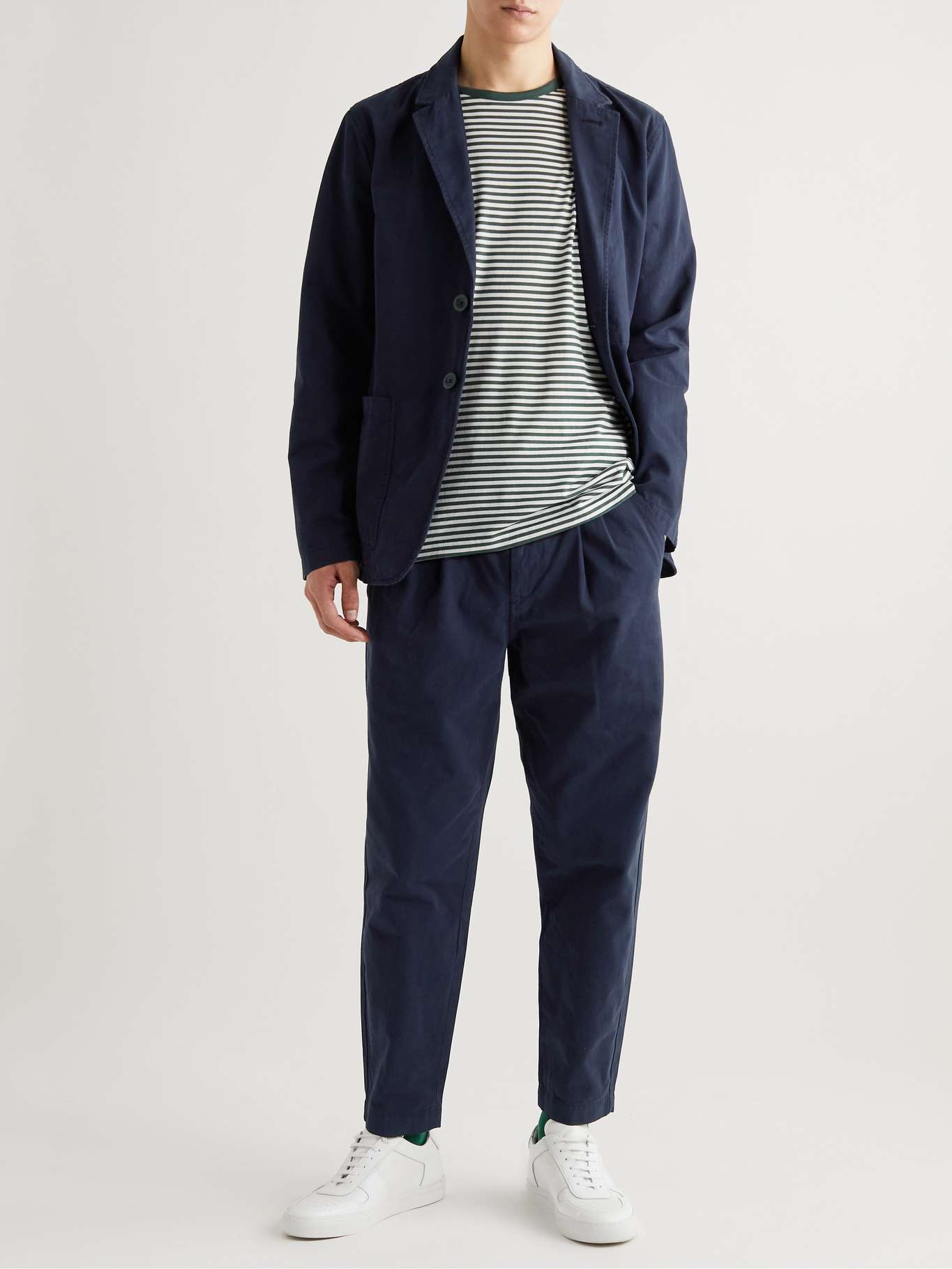 MR P. Tapered Cropped Garment-Dyed Organic Cotton-Twill Trousers for ...