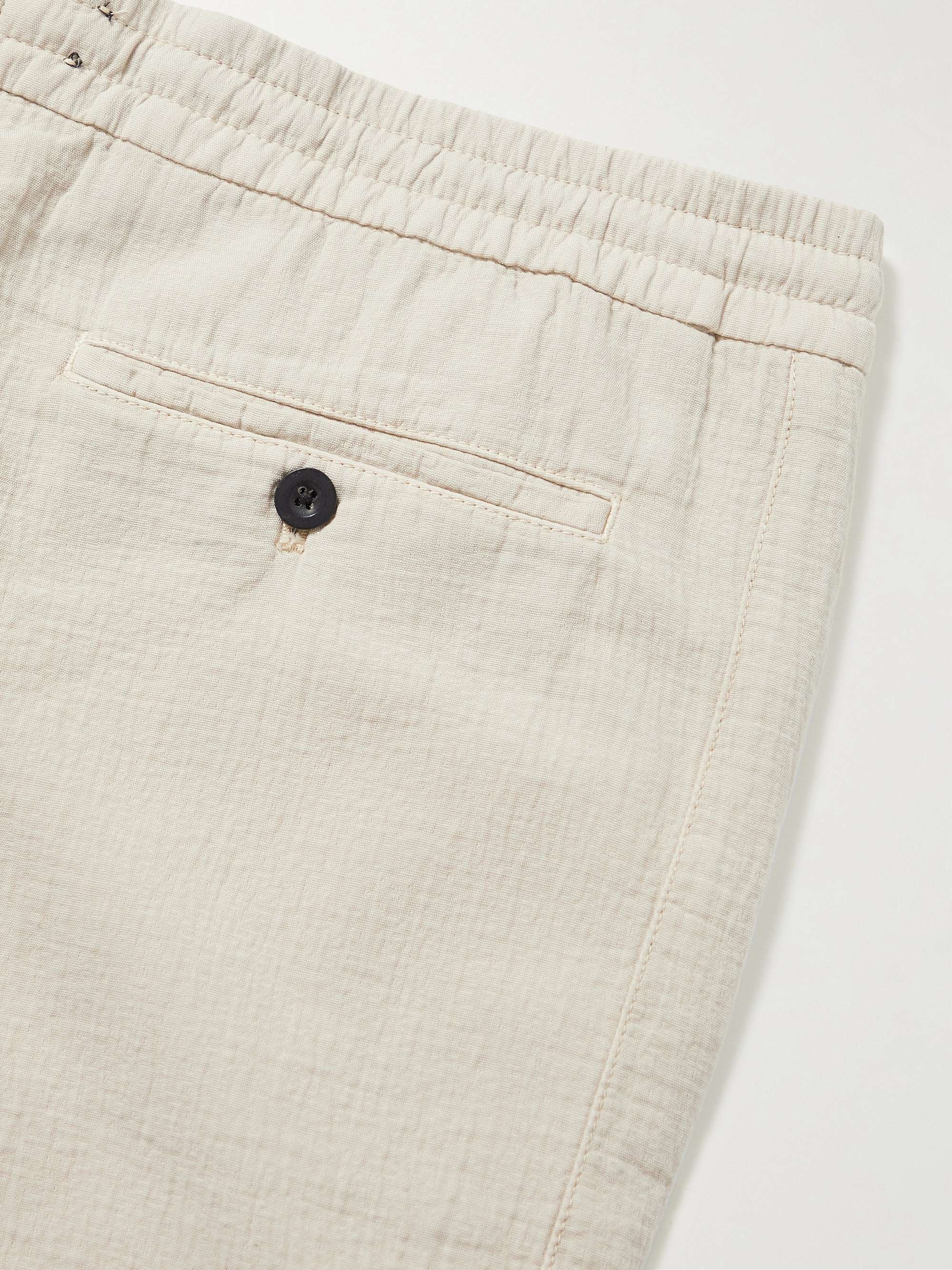 MR P. Straight-Leg Textured Cotton-Dobby Drawstring Shorts for Men | MR ...