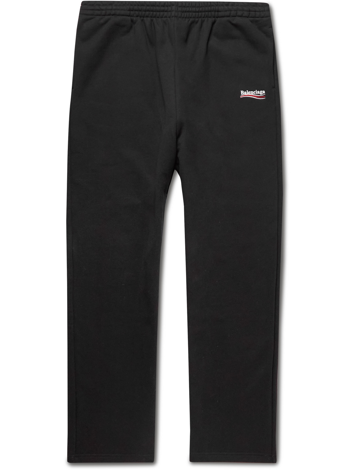 Balenciaga - Logo-Embroidered Cotton-Jersey Sweatpants - Men - Black - XXS  für Herren