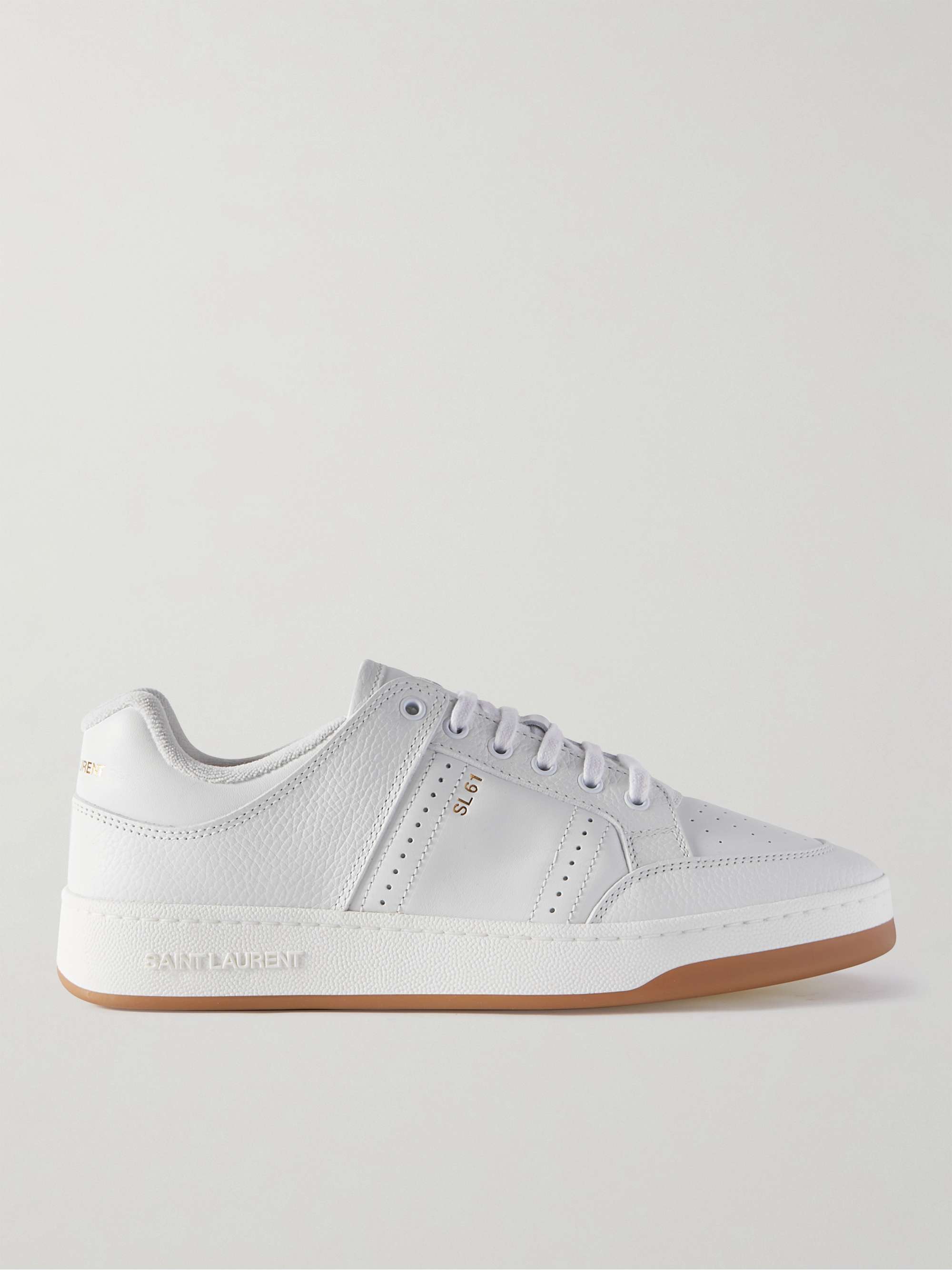 SAINT LAURENT SL/61 Perforated Leather Sneakers for Men | MR PORTER