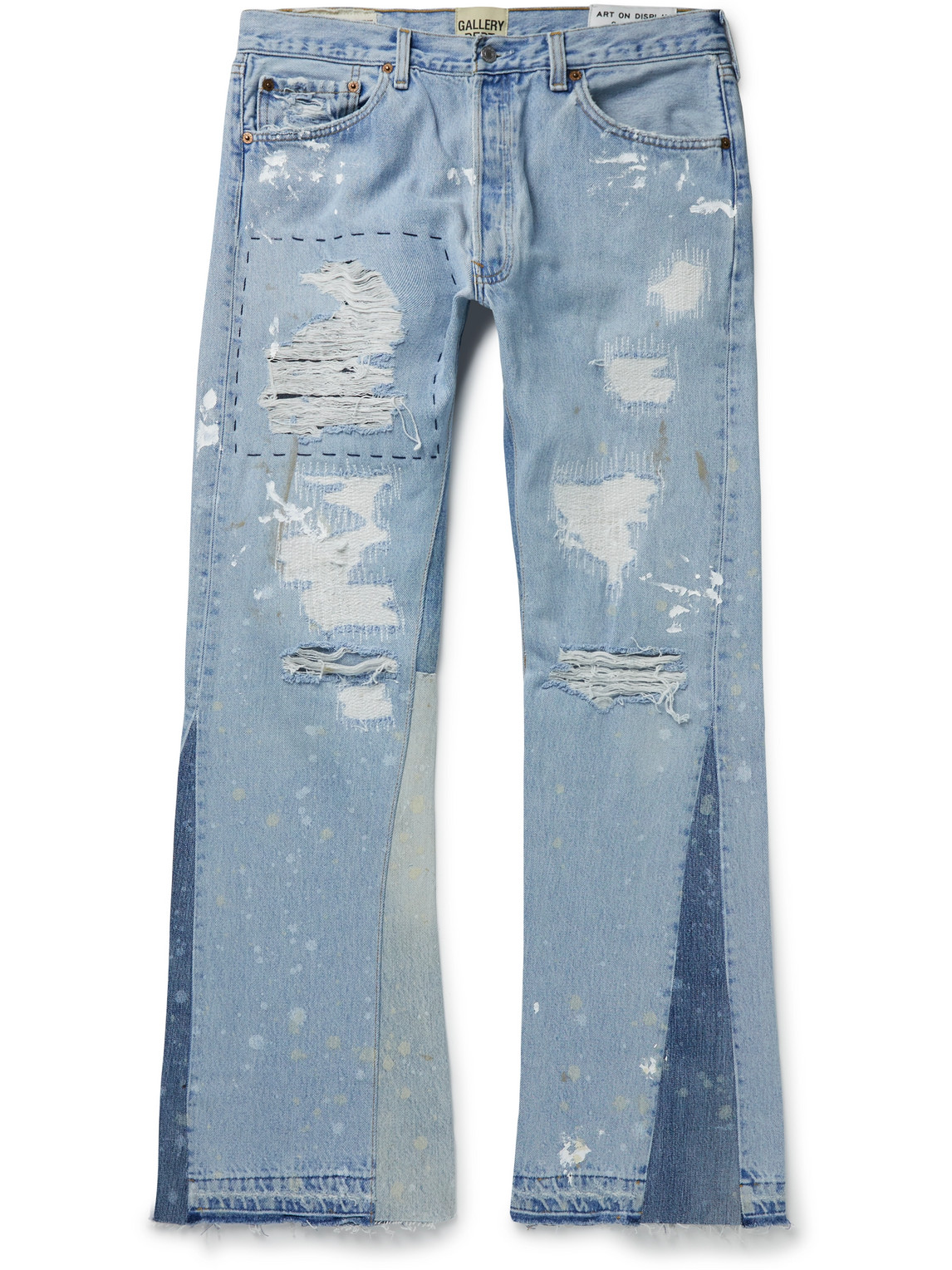 Gallery Dept. - Indiana Flare Slim-Fit Distressed Jeans - Men - Blue - UK/US  28 pour hommes