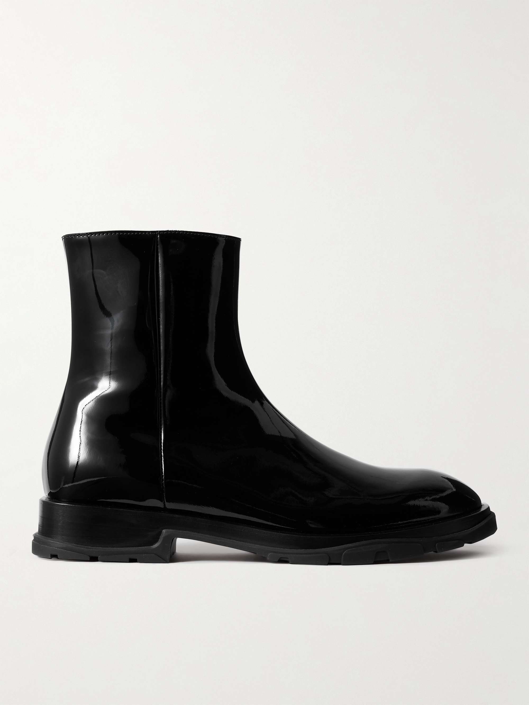 ALEXANDER MCQUEEN Patent-Leather Ankle Boots | MR PORTER
