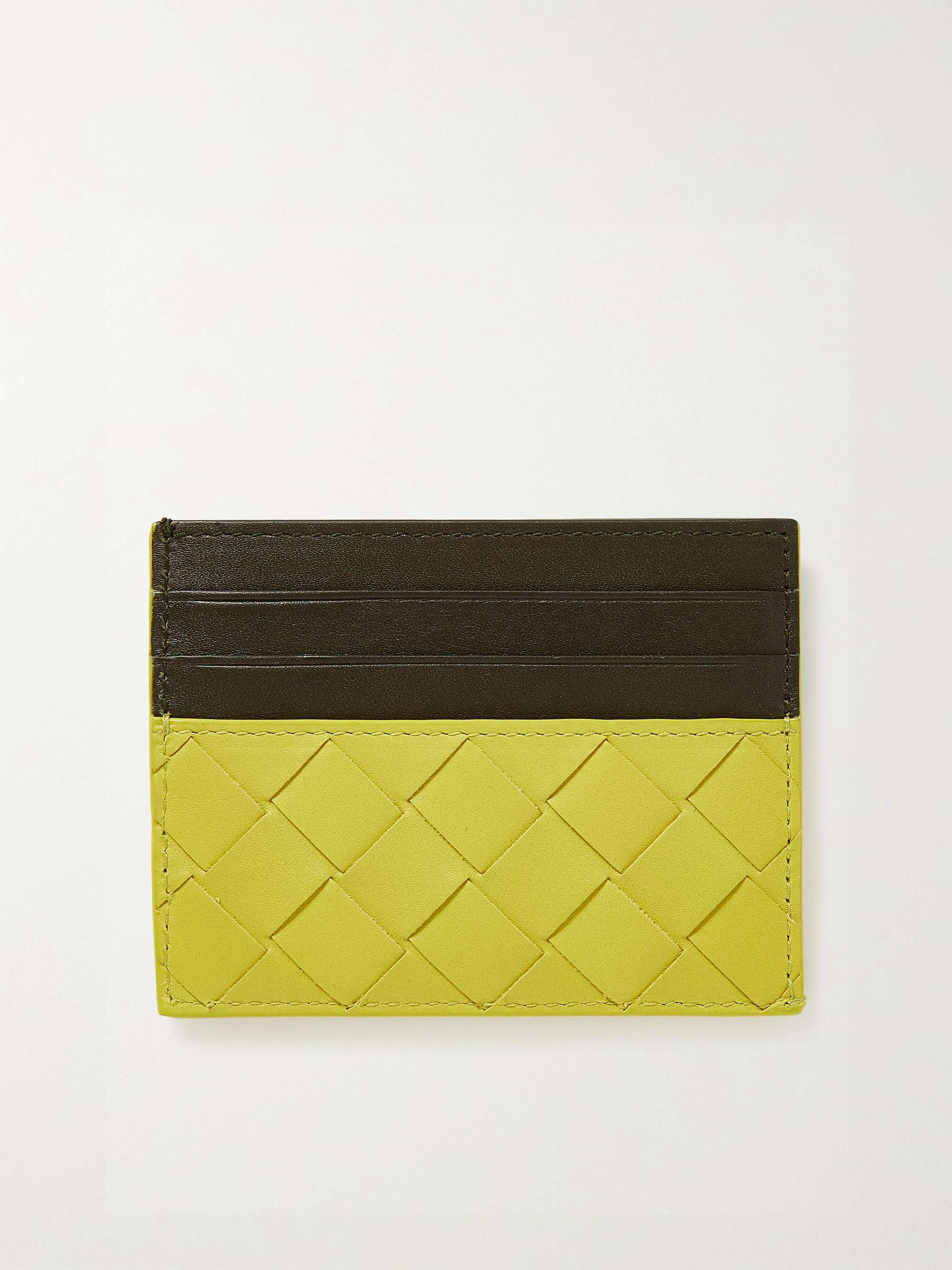 BOTTEGA VENETA Colour-Block Intrecciato Leather Cardholder | MR PORTER