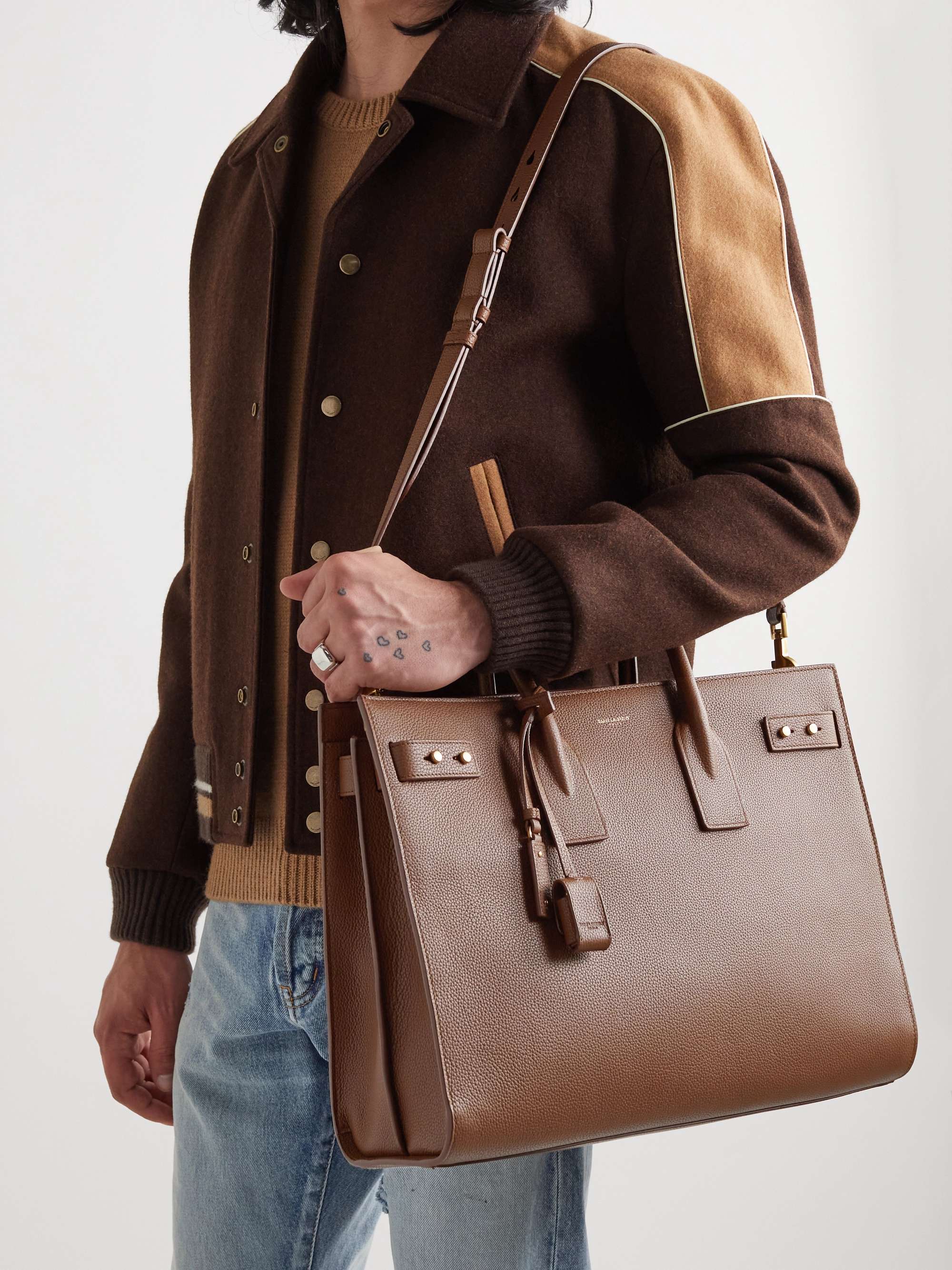 SAINT LAURENT Sac De Jour Large Full-Grain Leather Tote Bag for Men | MR  PORTER