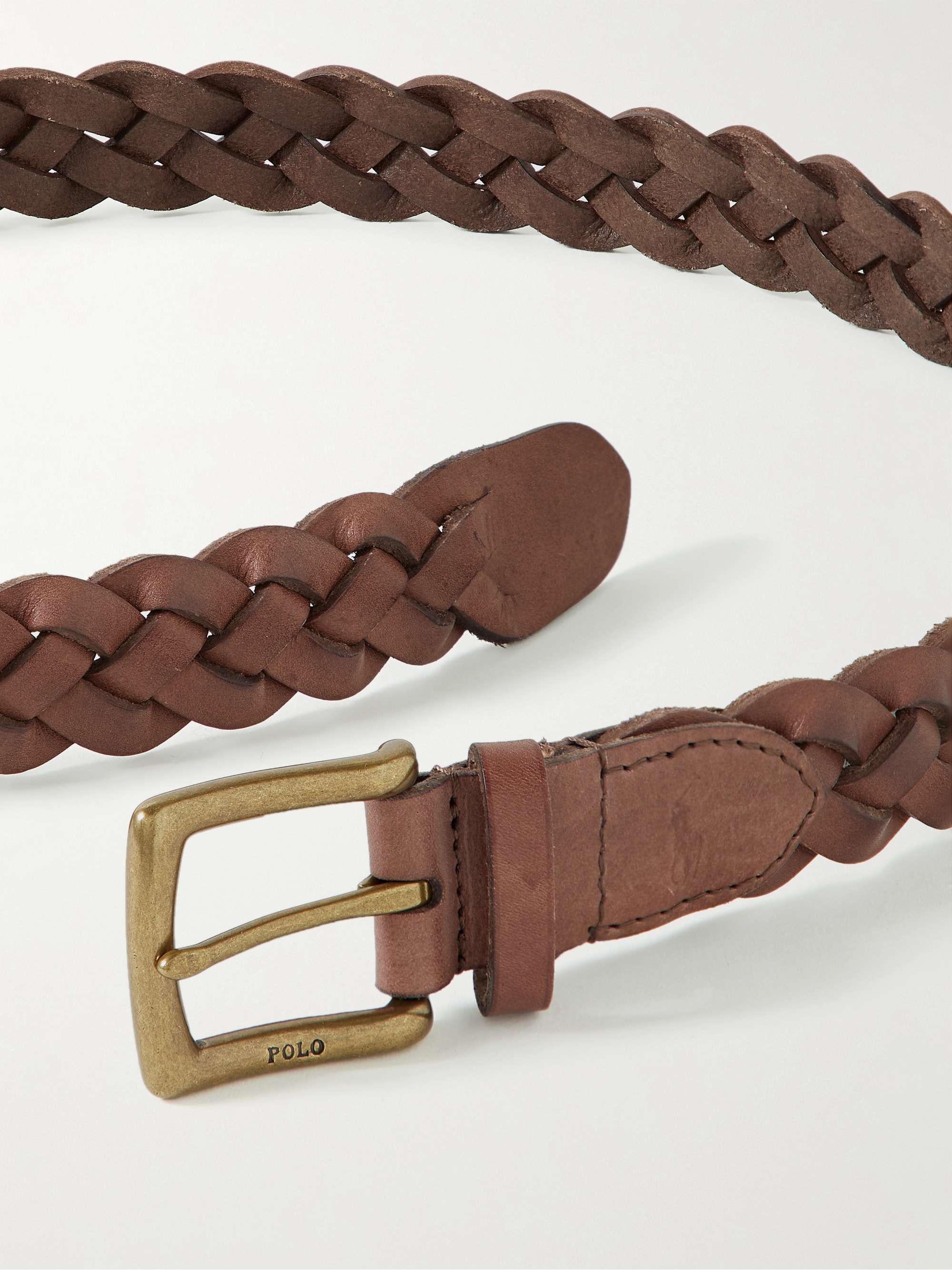 POLO RALPH LAUREN 3cm Braided Leather Belt | MR PORTER