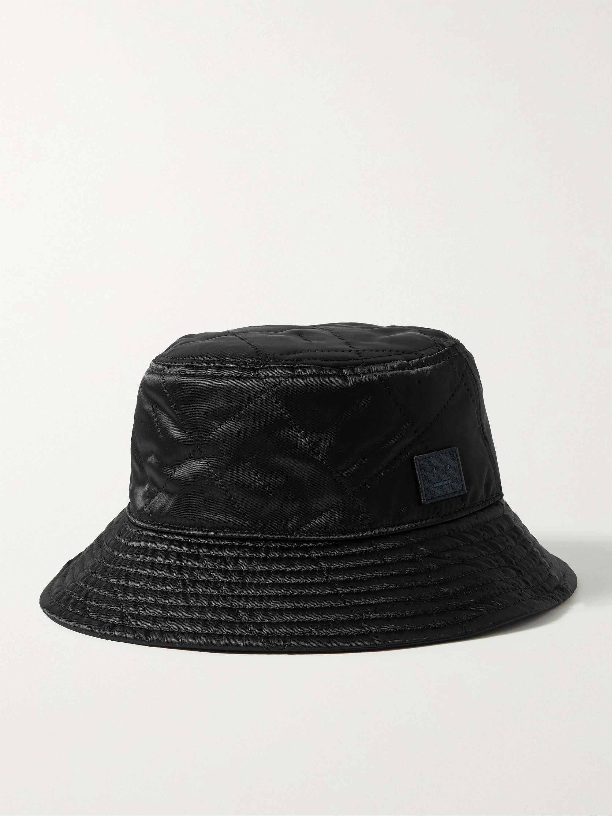 ACNE STUDIOS Logo-Appliquéd Quilted Shell Bucket Hat | MR PORTER