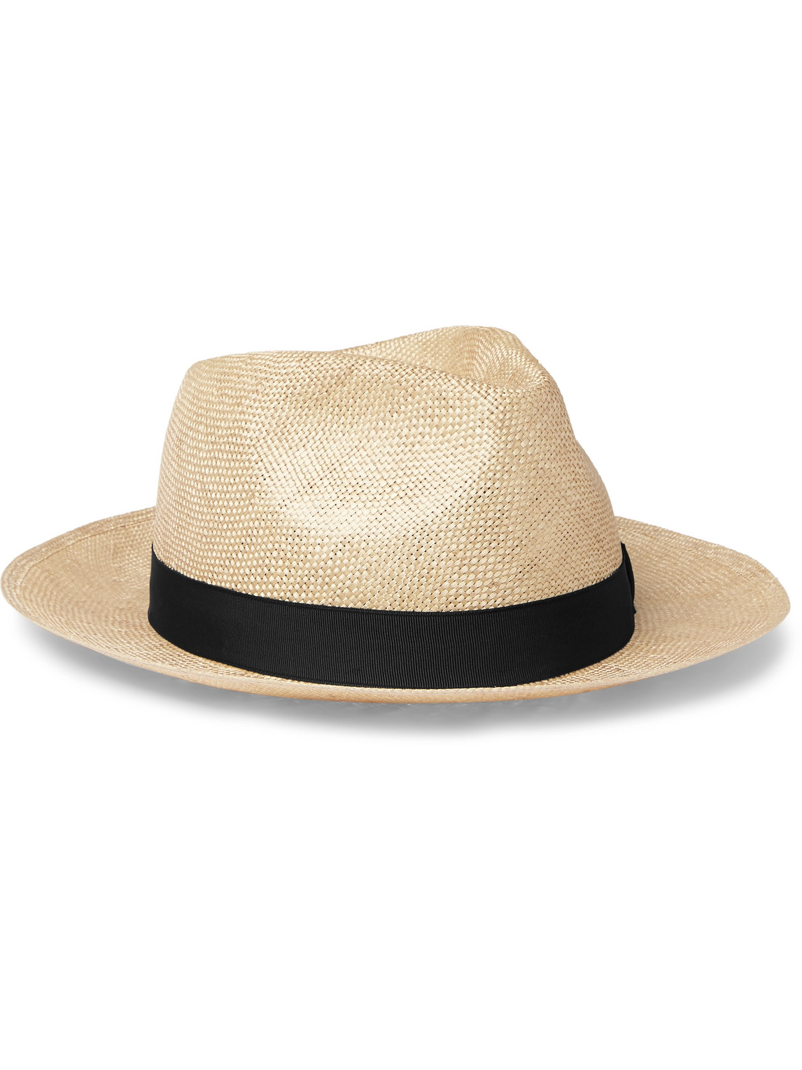 Anderson & Sheppard Grosgrain-trimmed Sisal Hat In Neutrals