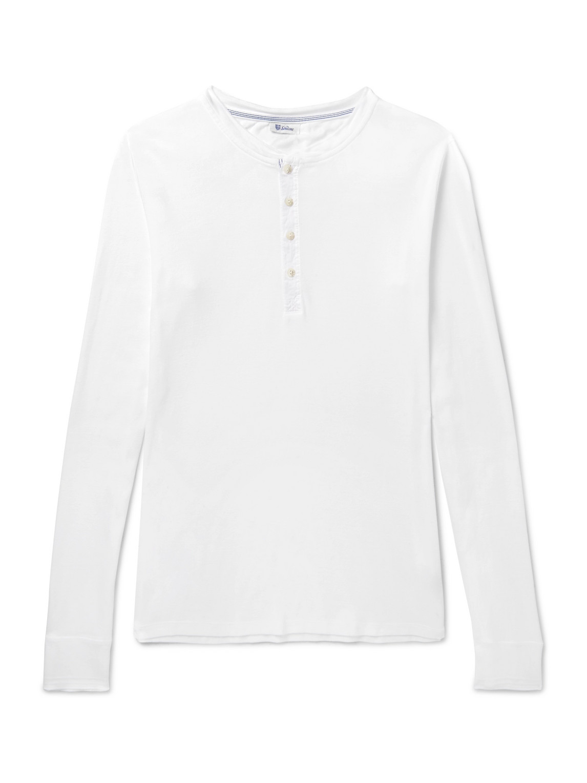 Schiesser Karl Heinz Cotton-jersey Henley T-shirt - White | ModeSens