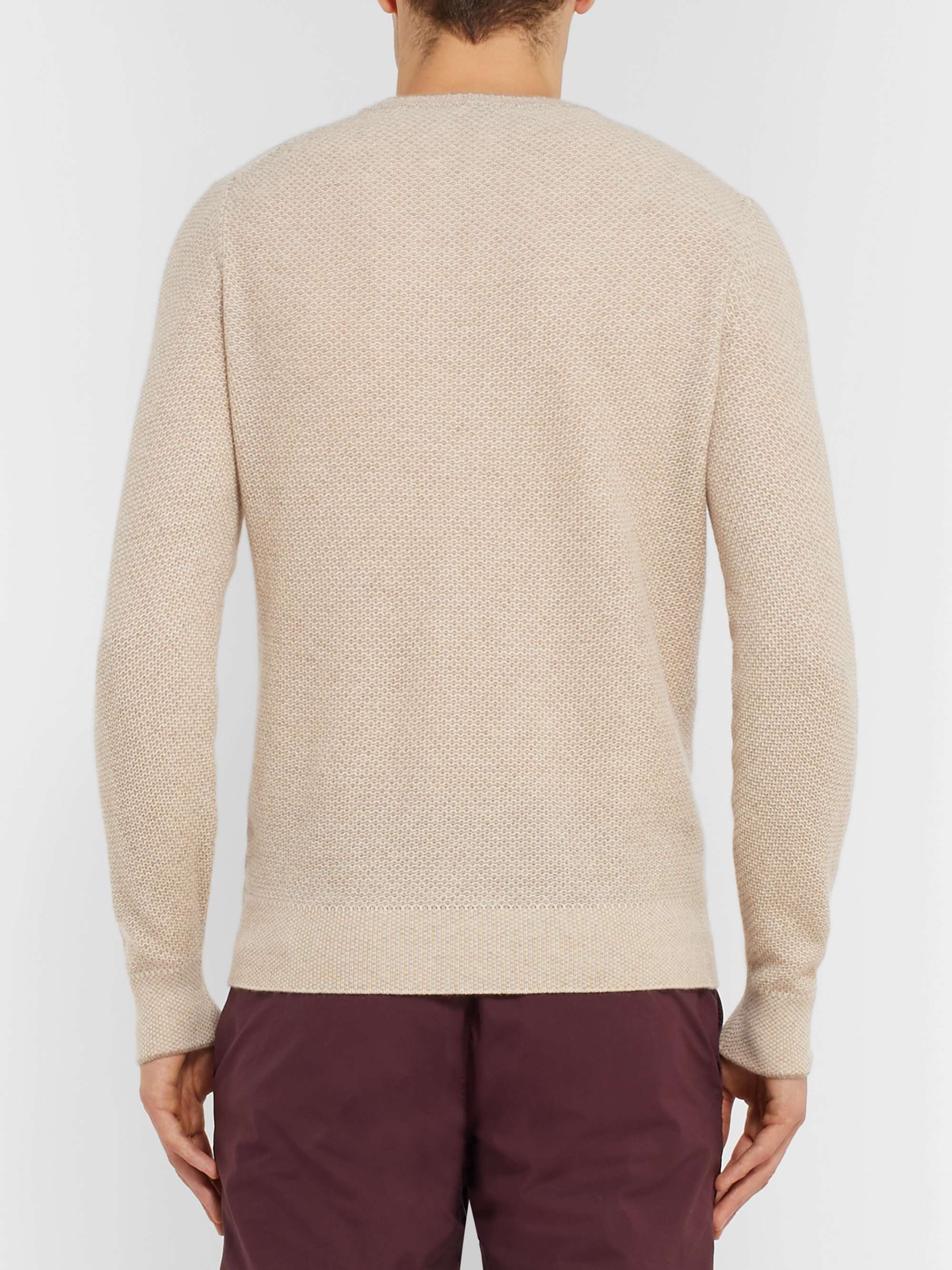 LORO PIANA Slim-Fit Waffle-Knit Baby Cashmere Sweater for Men | MR PORTER