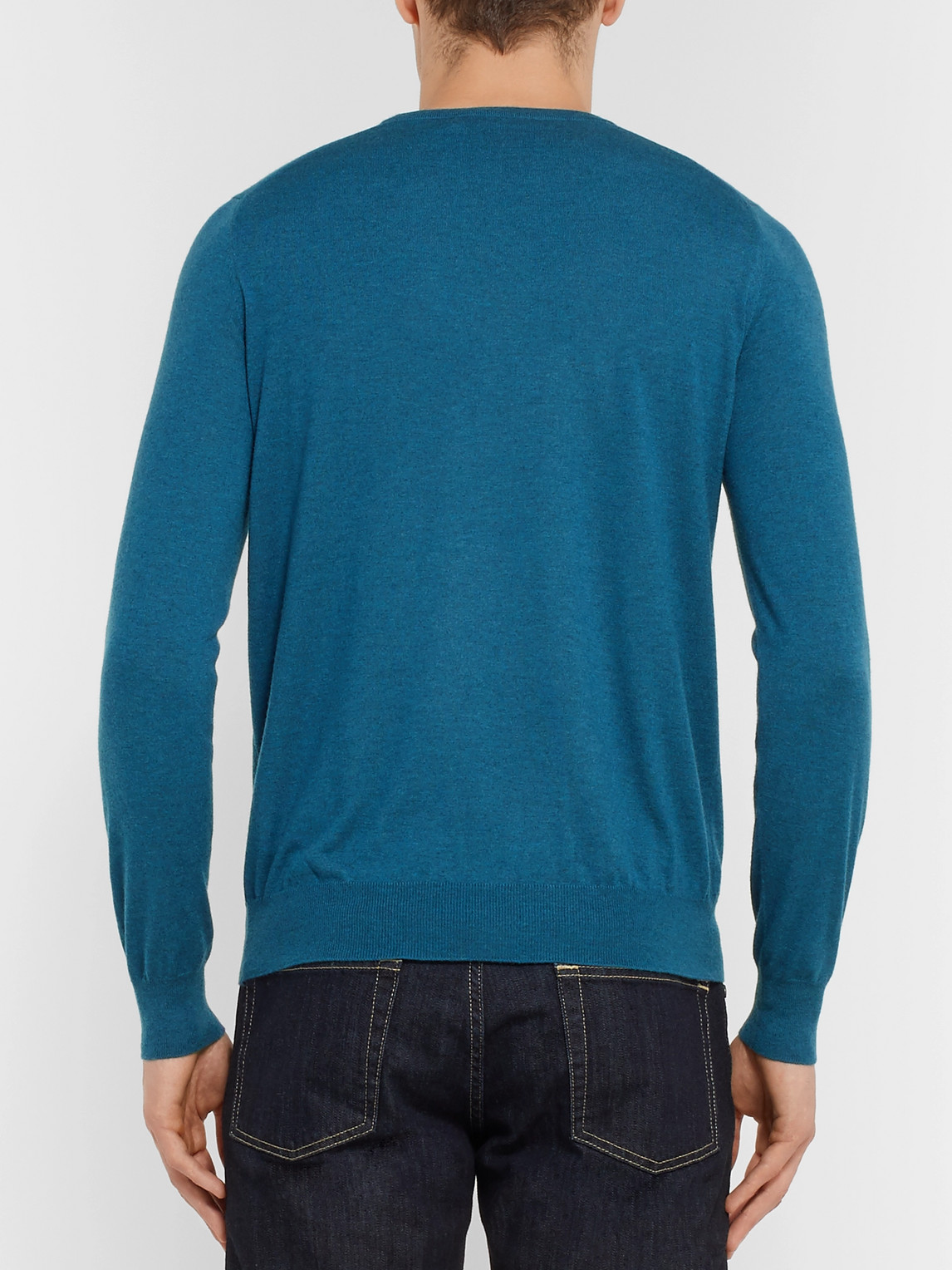 Shop Loro Piana Cashmere Sweater In Blue