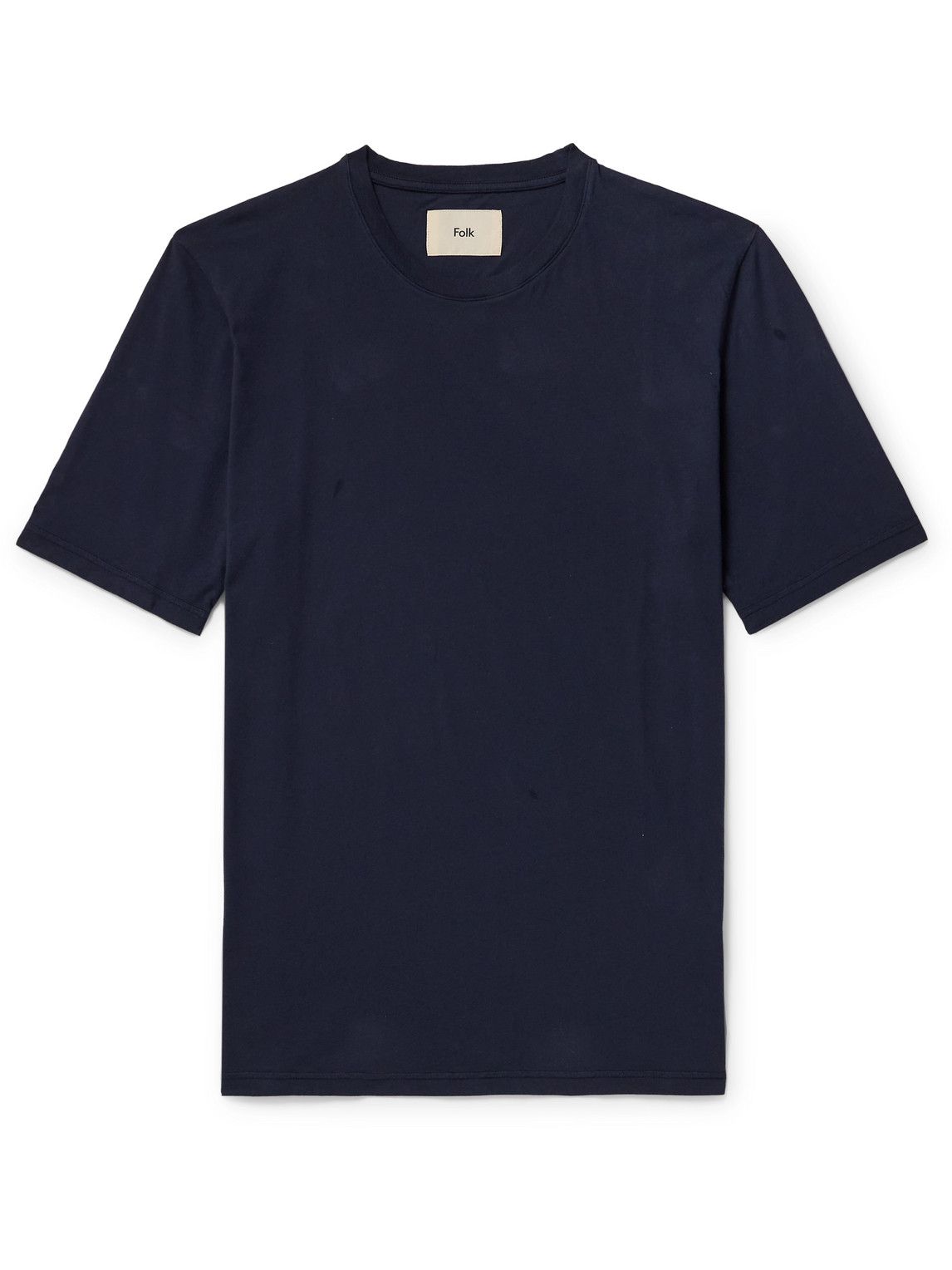 Folk Assembly Cotton-jersey T-shirt In Blue