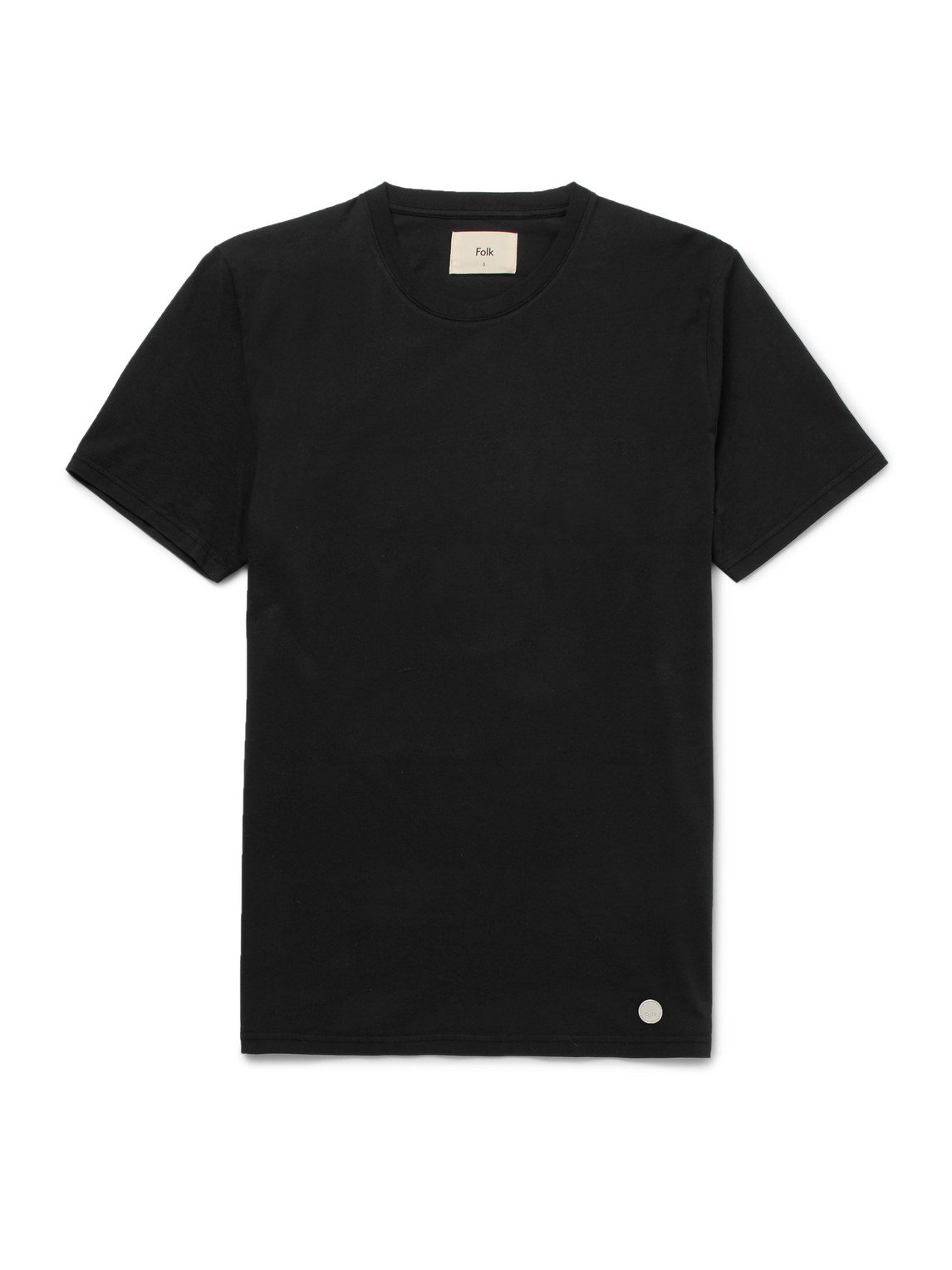 Folk Assembly Cotton-jersey T-shirt In Black