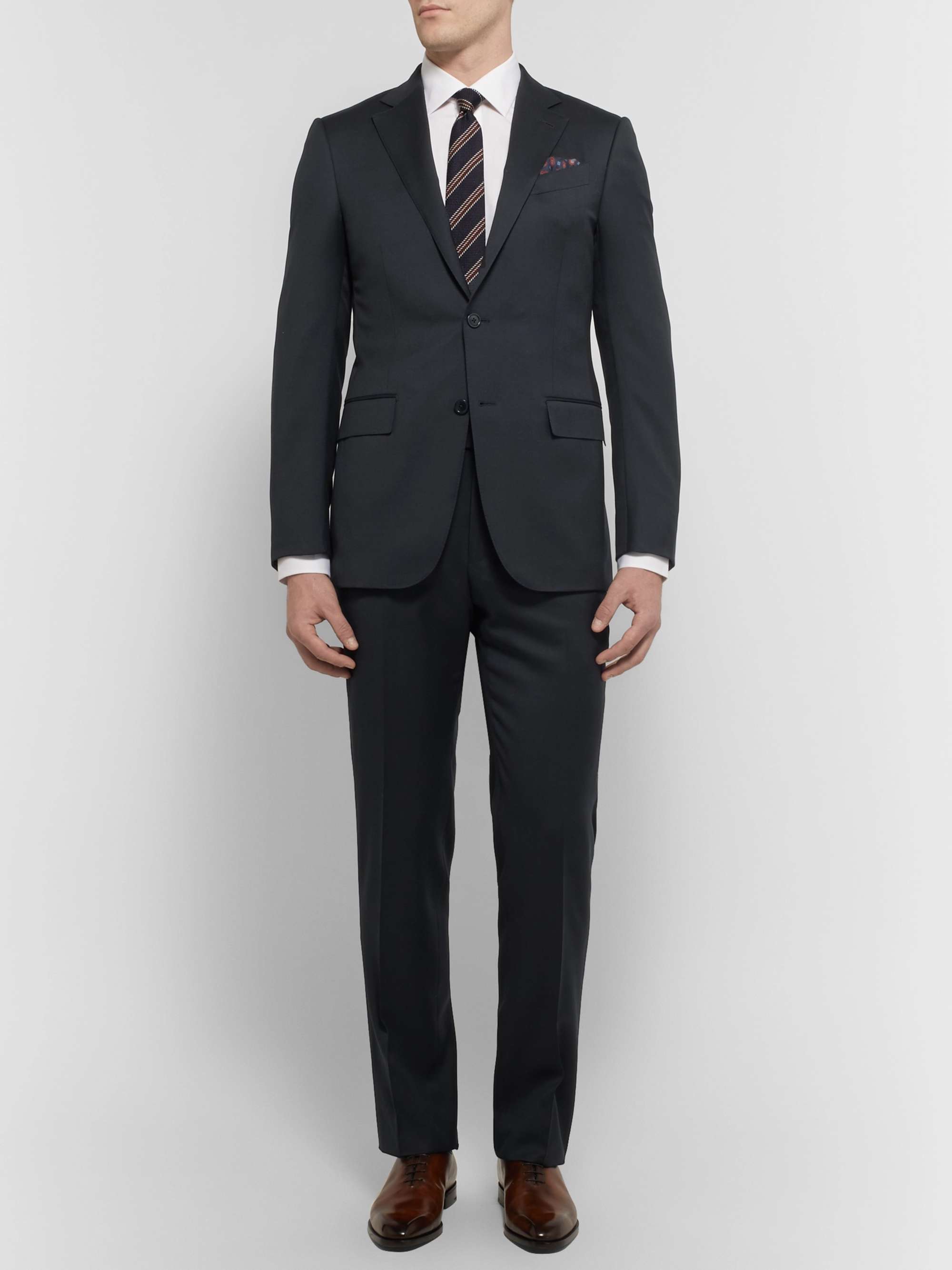 ZEGNA Midnight-Blue Slim-Fit Wool-Twill Suit for Men | MR PORTER