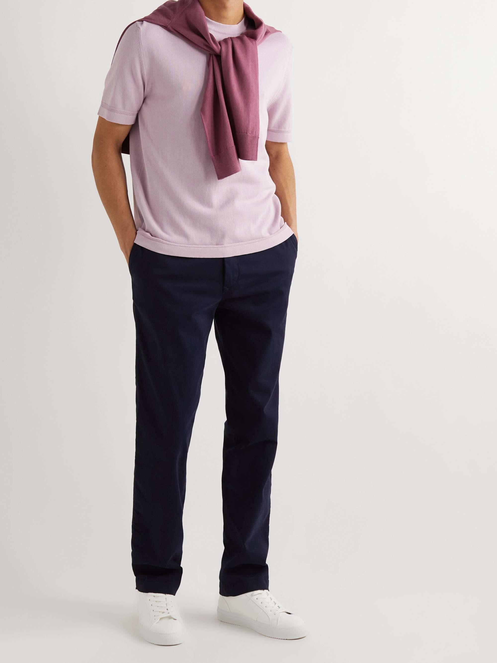 MR P. Slim-Fit Knitted Organic Cotton T-Shirt for Men | MR PORTER