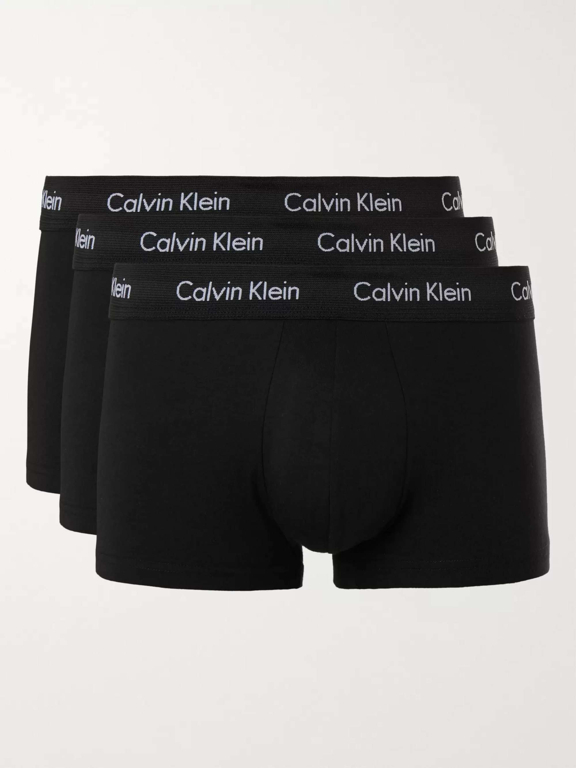 CALVIN KLEIN Three-Pack Stretch-Cotton Boxer Briefs for Men | MR PORTER