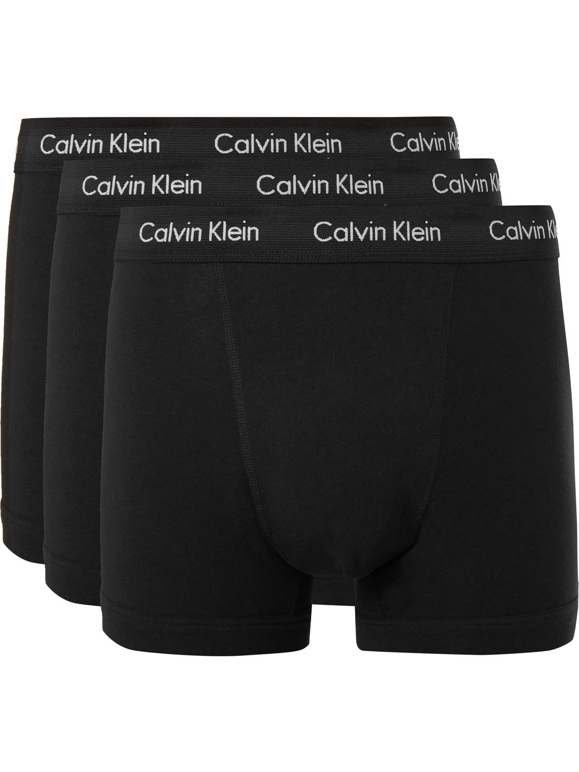 Calvin Klein Underwear - Three-Pack Stretch-Cotton Boxer Briefs - Men -  Black - S pour hommes