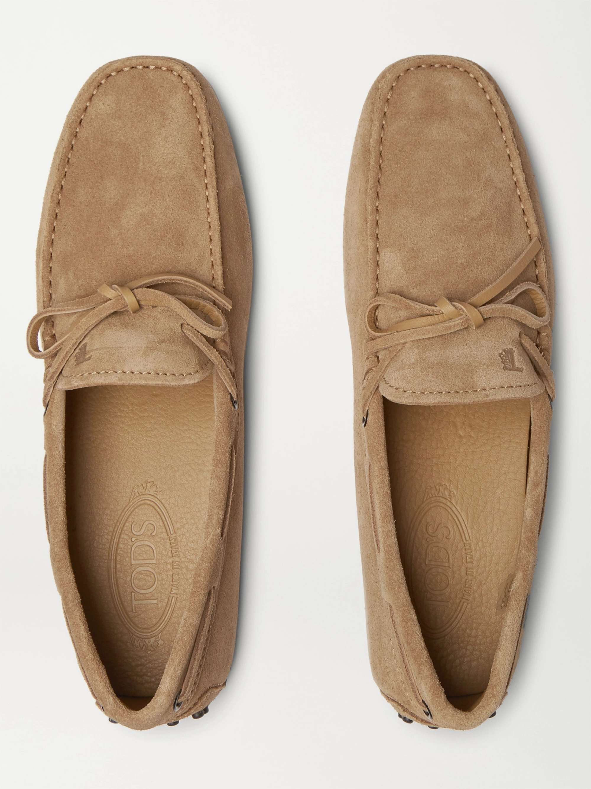 Beige Gommino Suede Driving Shoes | TOD'S | MR PORTER