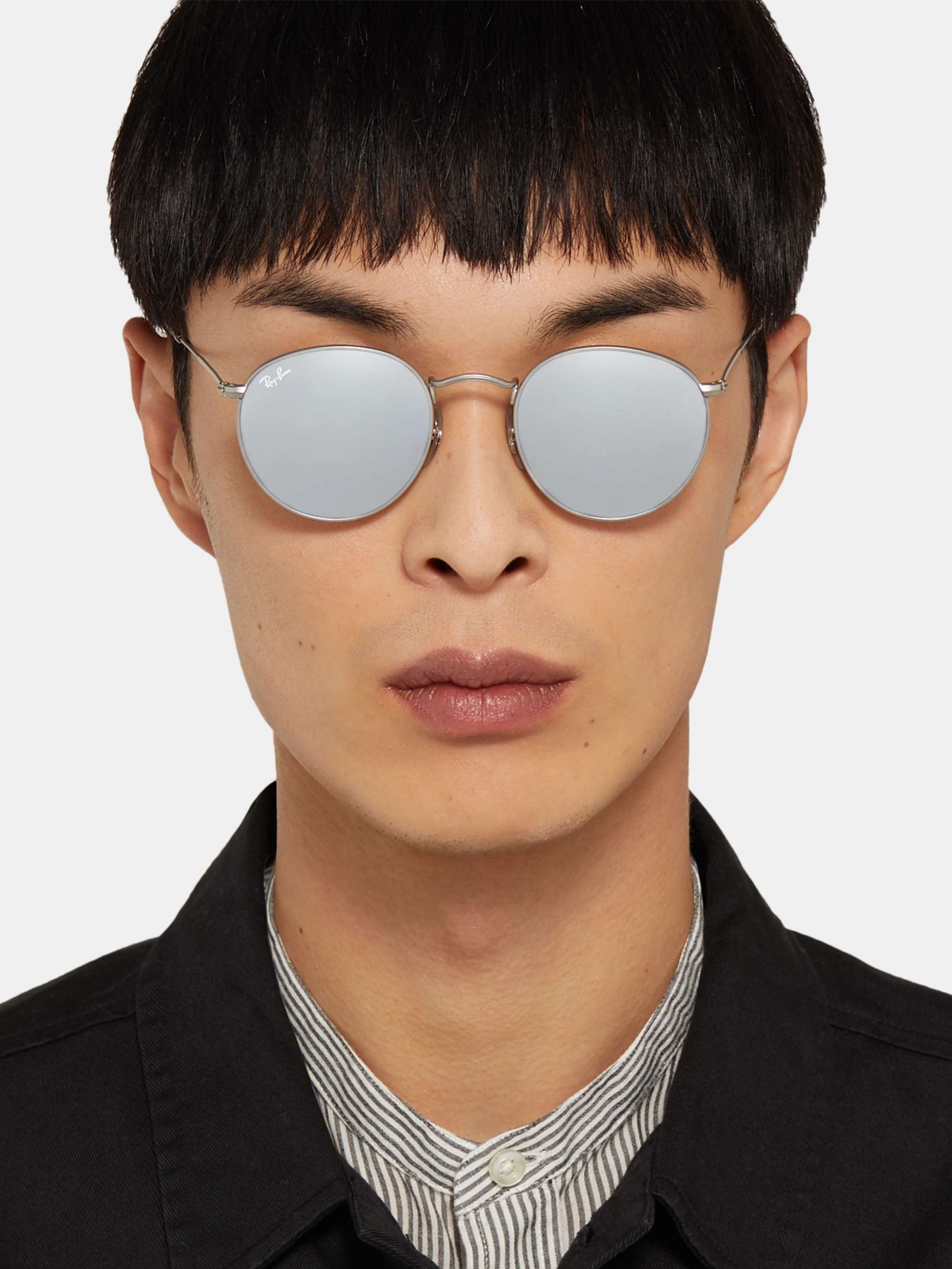Silver Round-Frame Silver-Tone Mirrored Sunglasses | RAY-BAN | MR PORTER