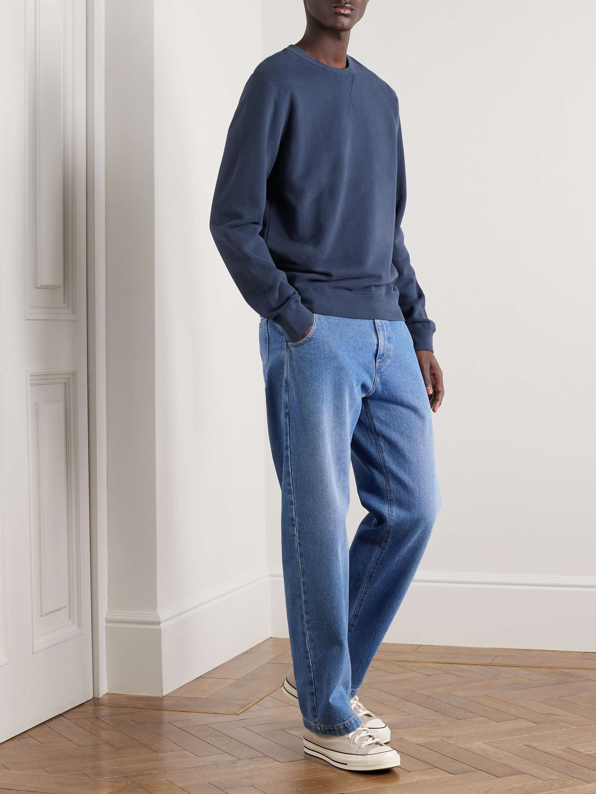 SUNSPEL Brushed Loopback Cotton-Jersey Sweatshirt for Men | MR PORTER