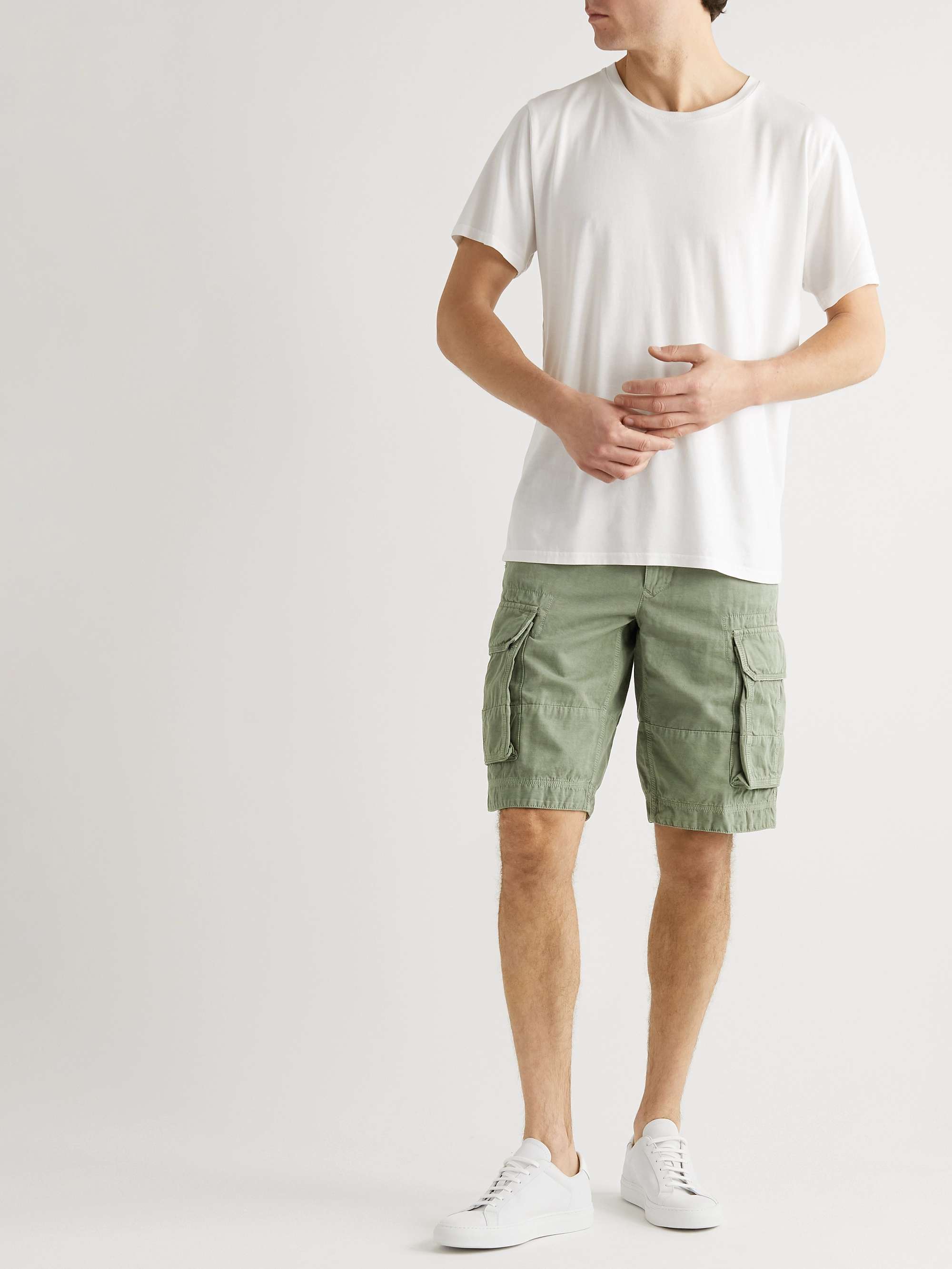 INCOTEX Cotton and Linen-Blend Cargo Shorts for Men | MR PORTER