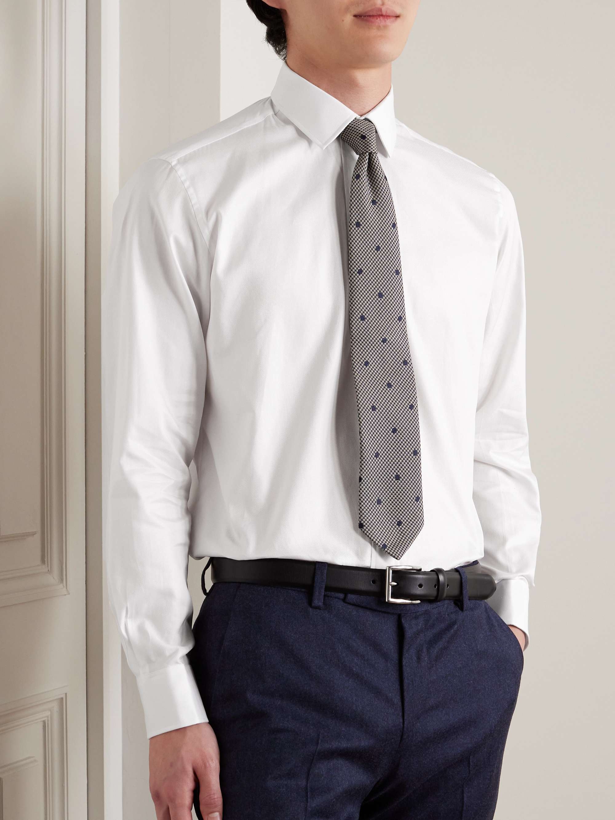CHARVET White Royal Slim-Fit Cotton Oxford Shirt for Men | MR PORTER