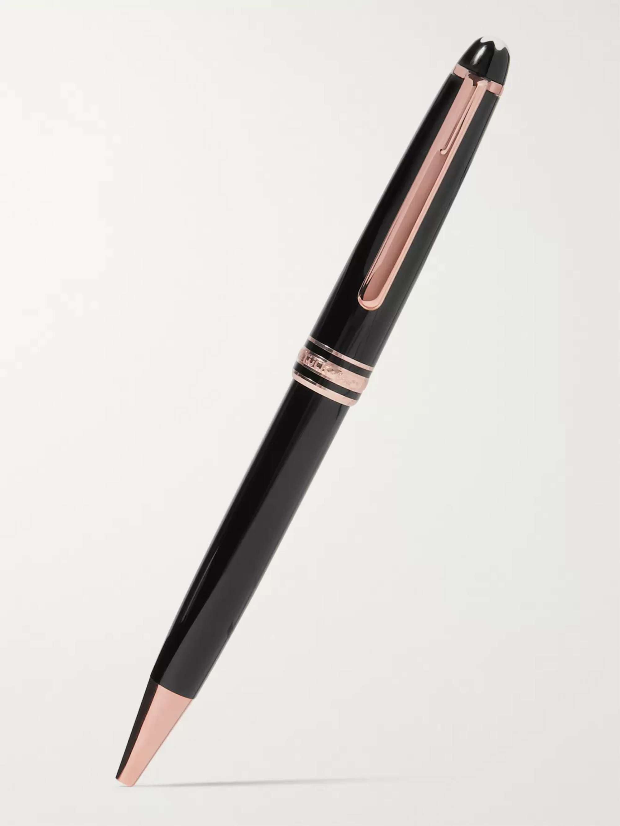 MONTBLANC Meisterstück 90 Years LeGrand Resin and Rose Gold-Plated  Ballpoint Pen | MR PORTER