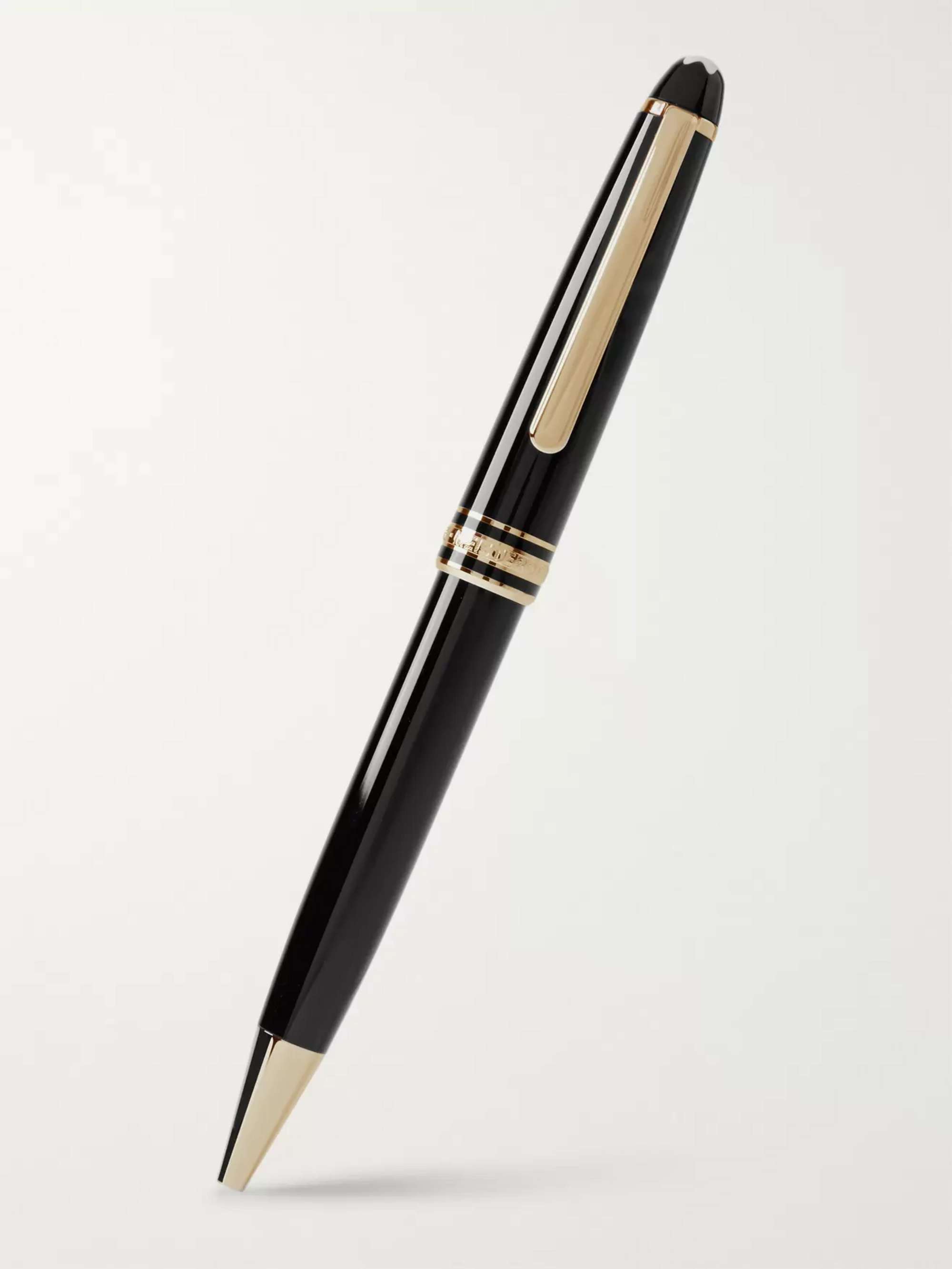 MONTBLANC Meisterstück Classique Resin and Gold-Plated Ballpoint Pen for  Men | MR PORTER