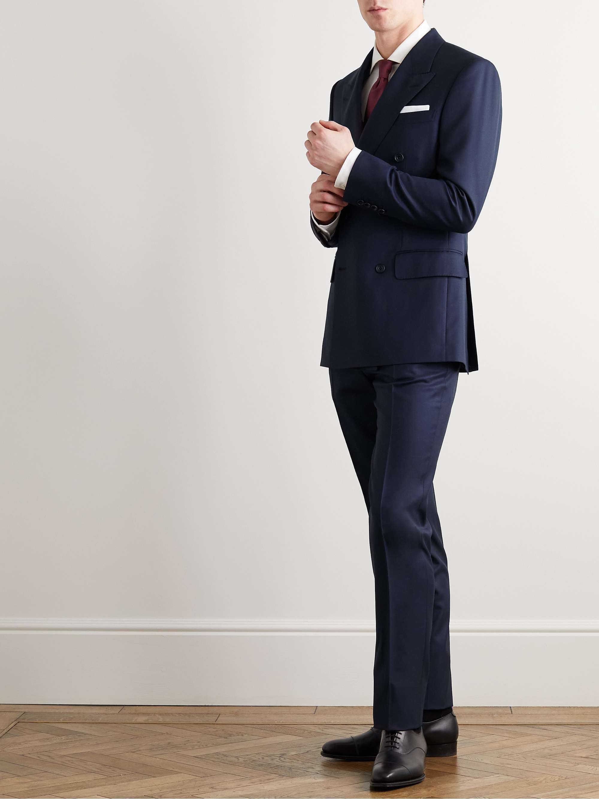 KINGSMAN Harry's Navy Super 120s Wool Suit for Men