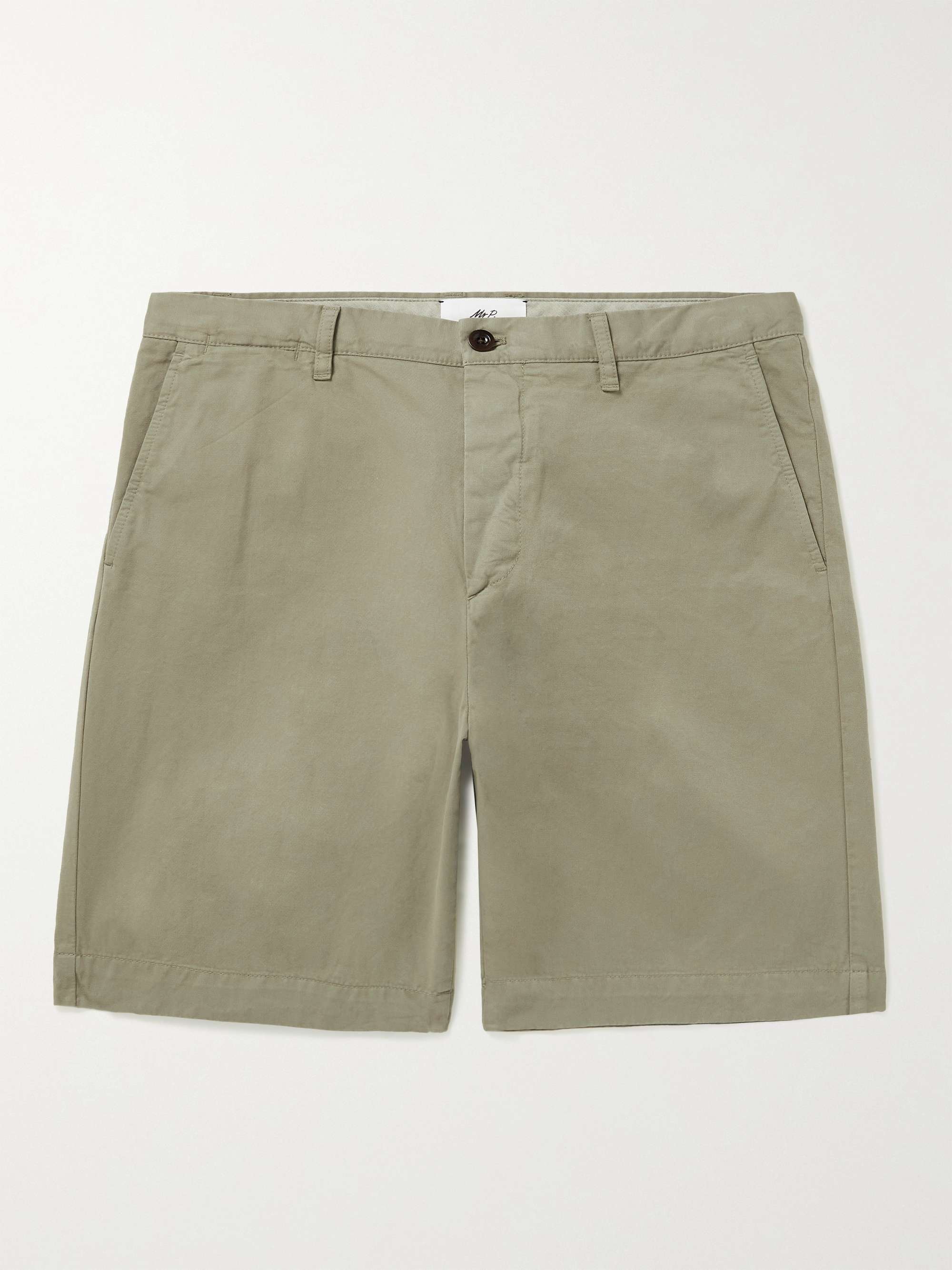 MR P. Straight-Leg Garment-Dyed Organic Bermuda for MR Cotton-Twill PORTER Shorts Men 