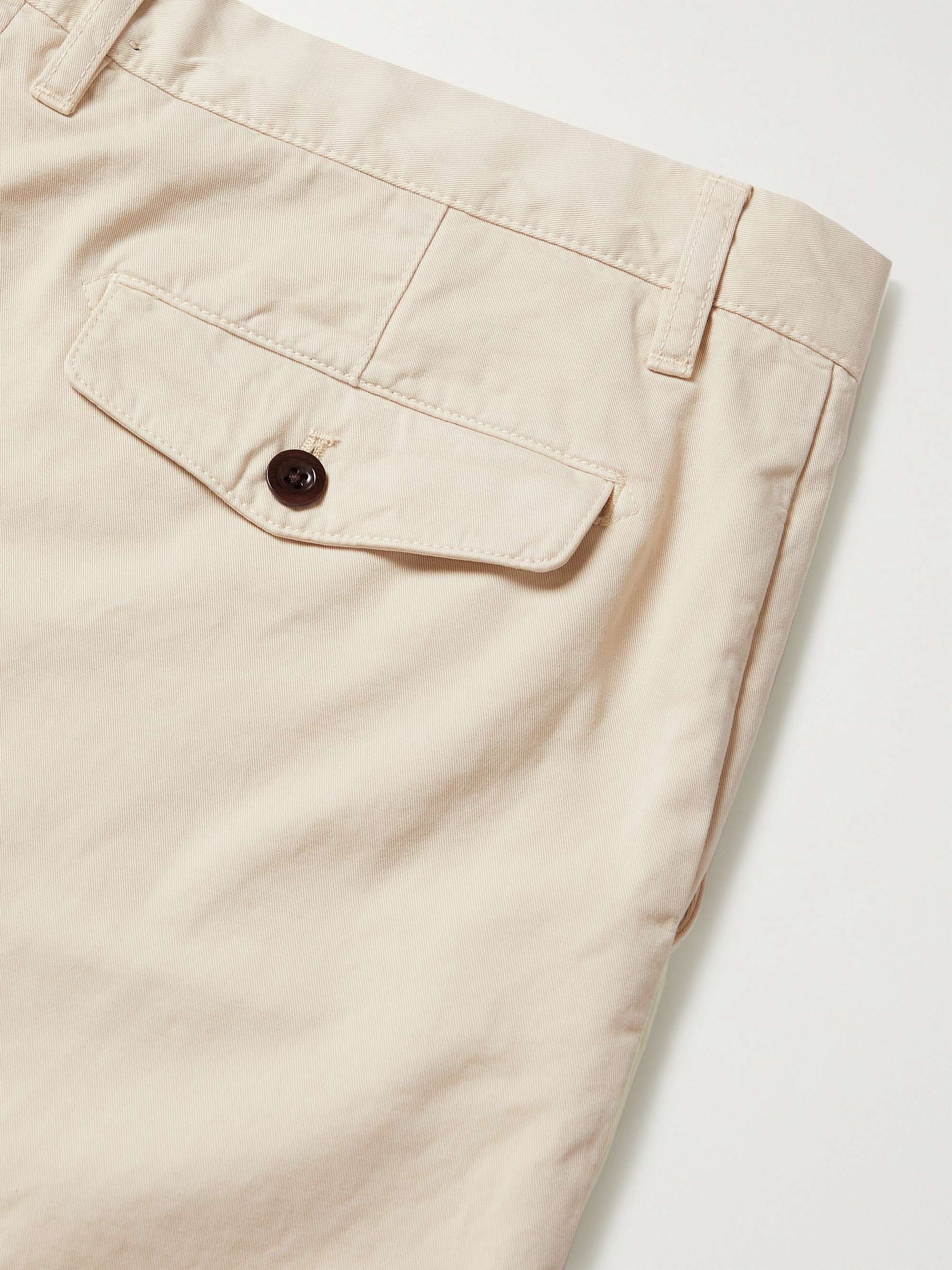 MR P. Straight-Leg Garment-Dyed Organic Cotton-Twill Bermuda Shorts for ...