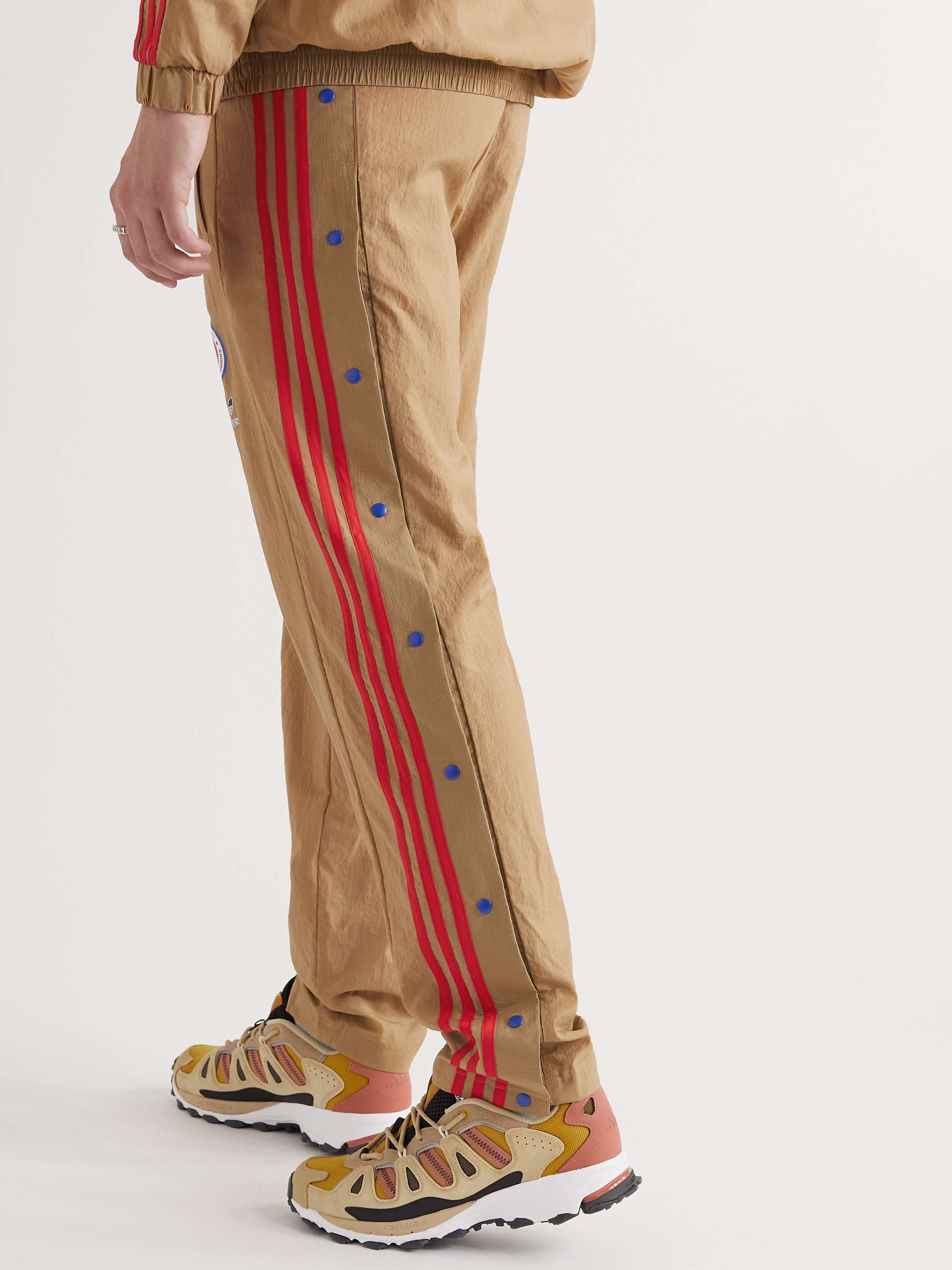ADIDAS ORIGINALS + Eric Emanuel Straight-Leg Logo-Print Striped Recycled  Shell Track Pants | MR PORTER