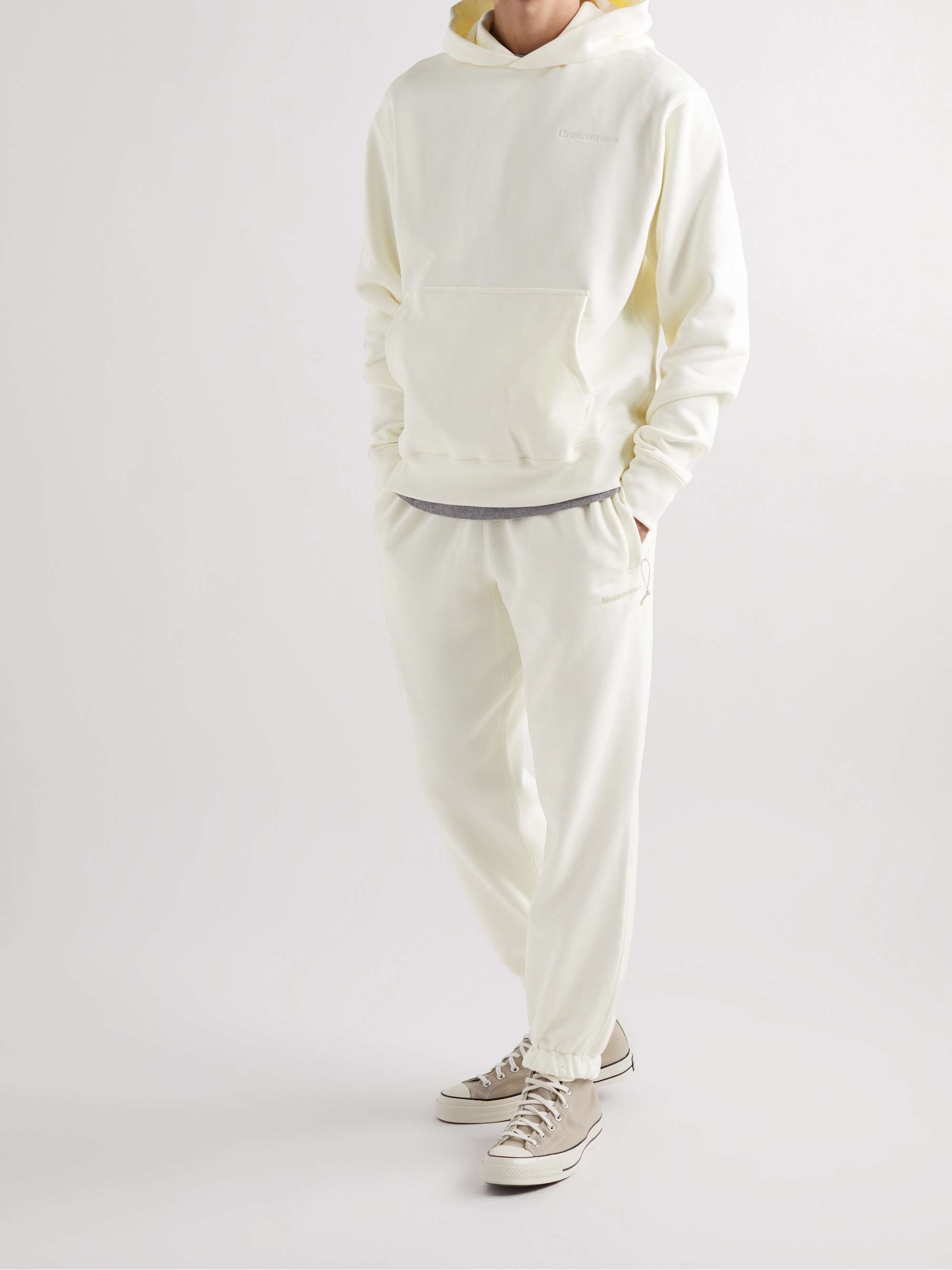 ADIDAS ORIGINALS + Pharrell Williams Basics Tapered Embroidered Cotton-Terry  Sweatpants | MR PORTER