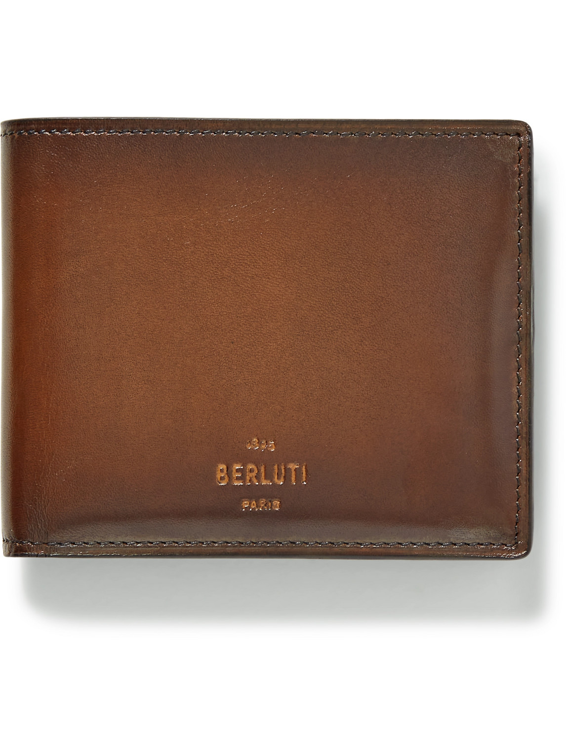 Berluti Venezia Leather Billfold Wallet In Brown