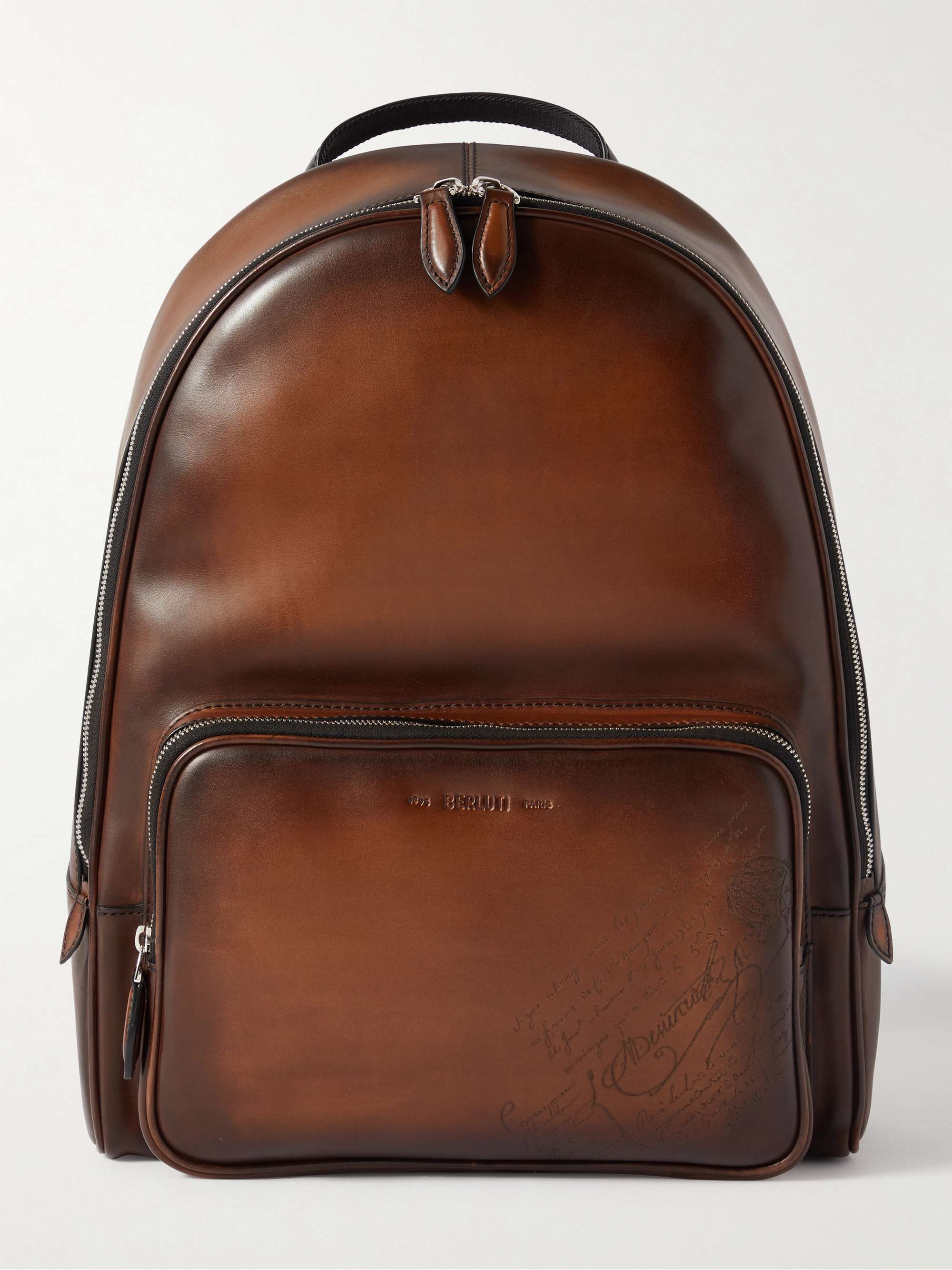 BERLUTI Scritto Leather Backpack for Men | MR PORTER