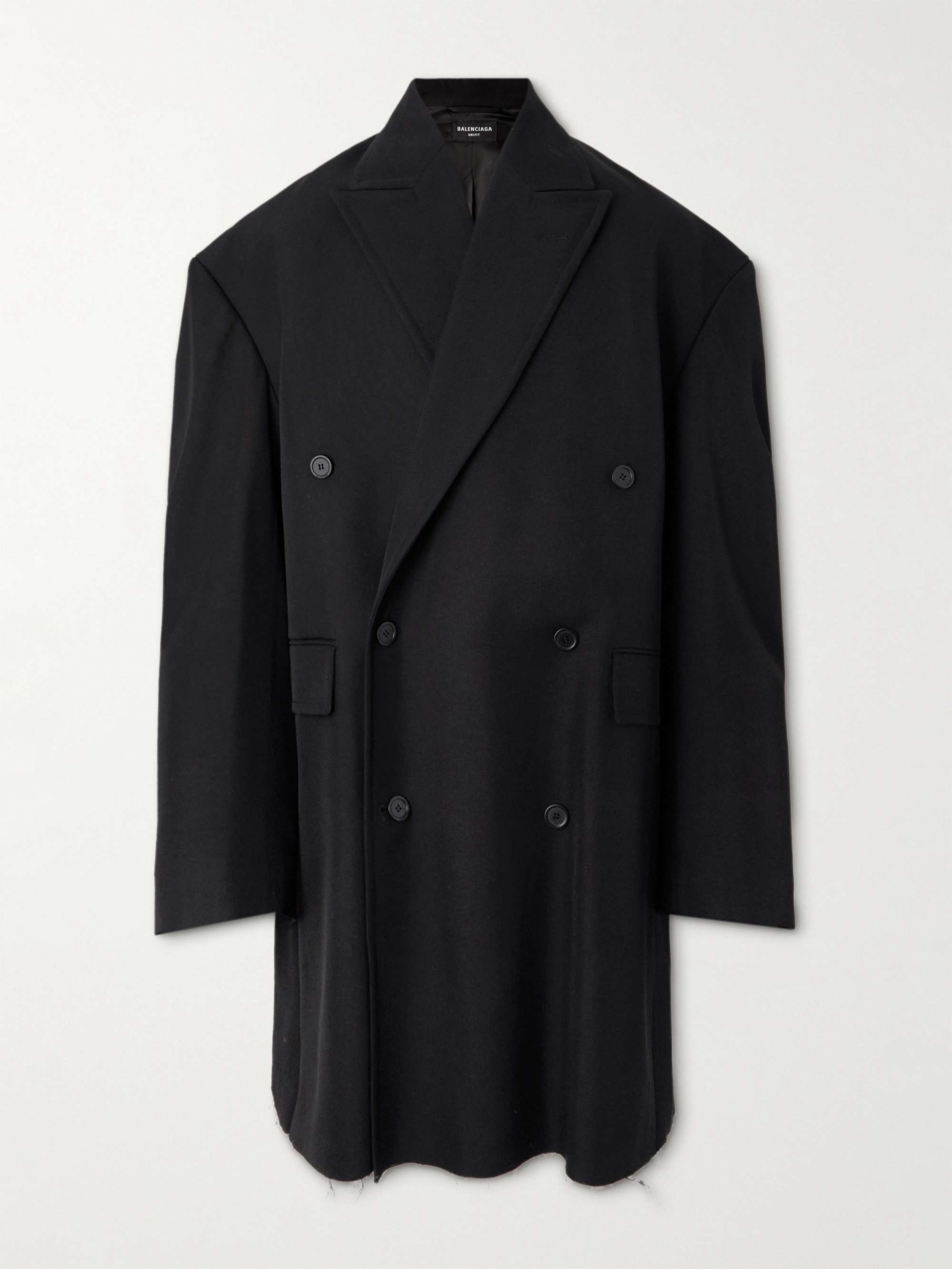 BALENCIAGA Oversized Double-Breasted Wool-Blend Coat | MR PORTER