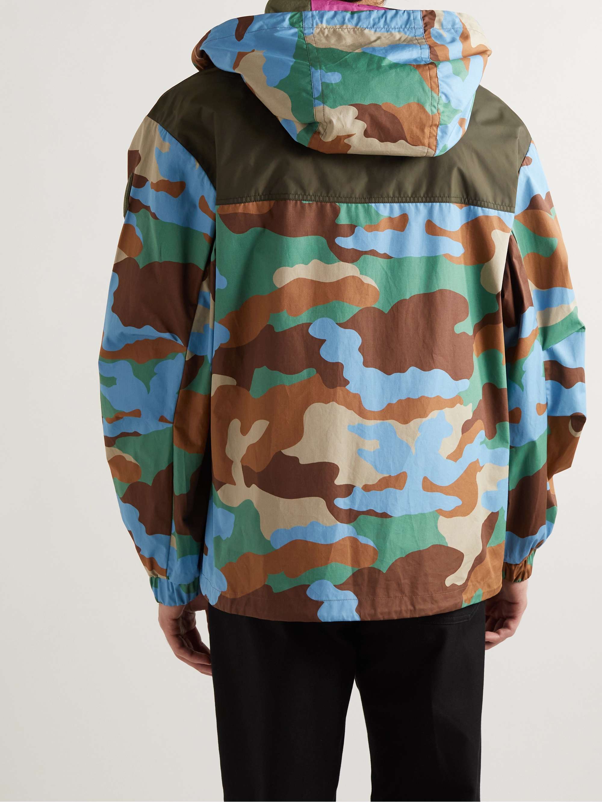 MONCLER Kounde Panelled Camouflage-Print Shell Hooded Jacket | MR PORTER